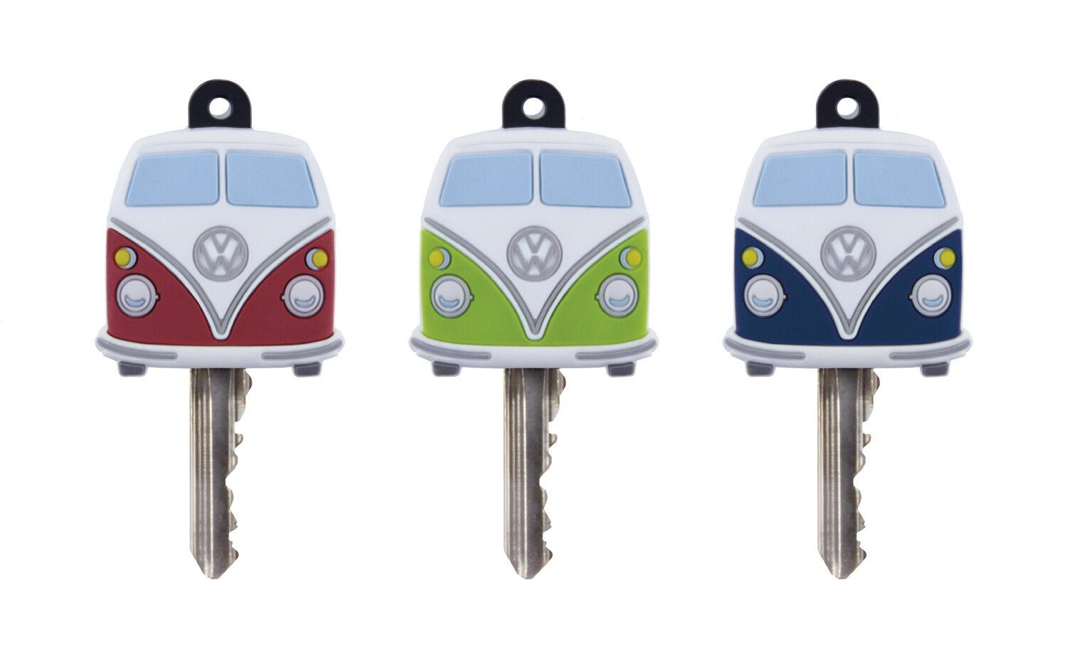 Bus Schlüsselüberzug T1 Collection Bulli bunte VW BRISA by Schlüsselkappen Design Schlüsselanhänger Volkswagen im (3er-Set),