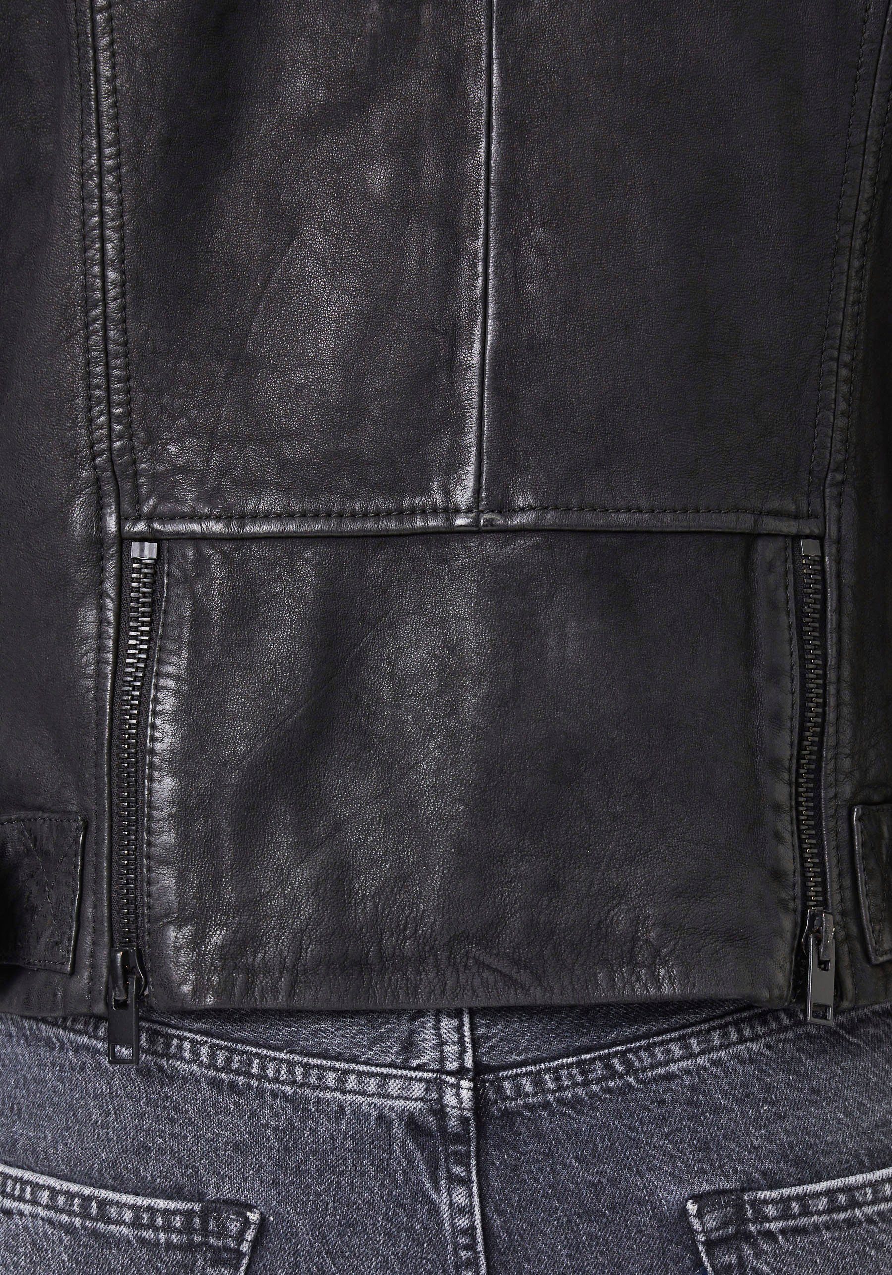 G2MKjas mit SF Gipsy Reißverschlusstaschen Lederjacke