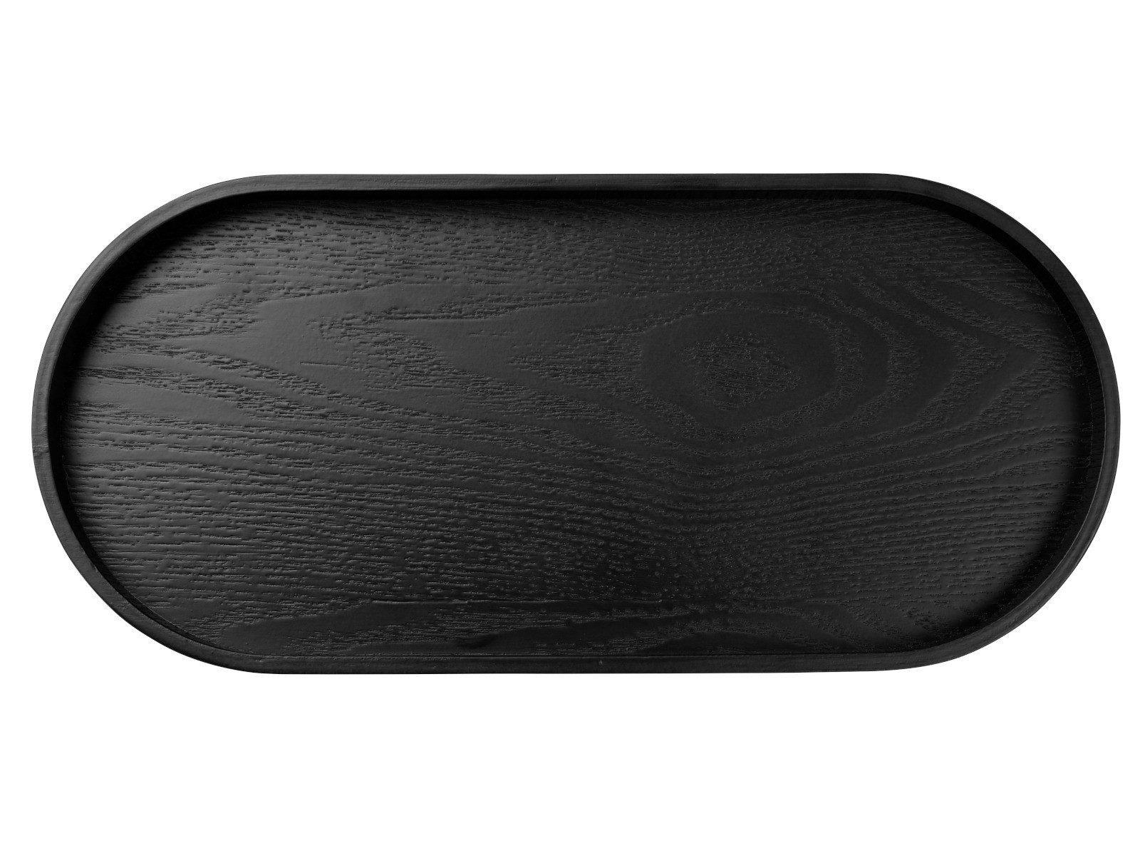 ASA SELECTION Tablett wood Holztablett oval schwarz 35,5x16,5cm, Weidenholz, Küche, Kochen, Backen