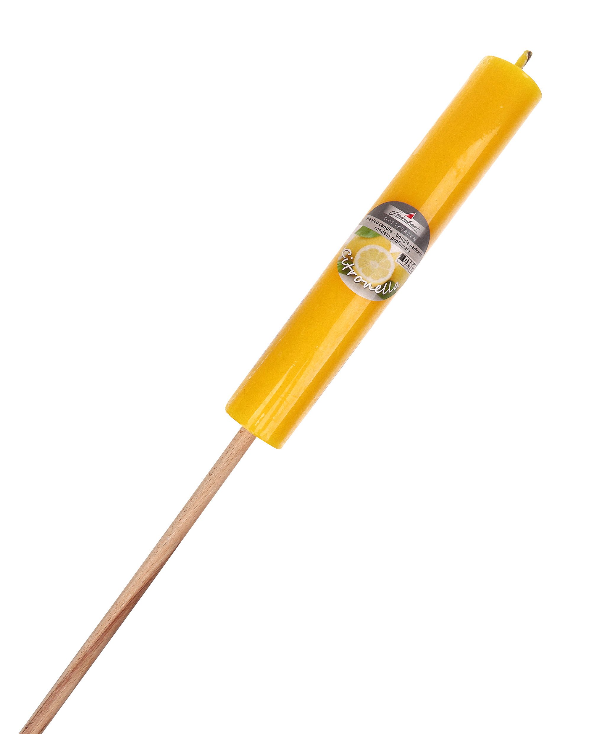 Steinhart Kerzen Duftkerze Fackelkerze "Citronella" Gelb 230/38 mm, Gesamtlänge 680 mm