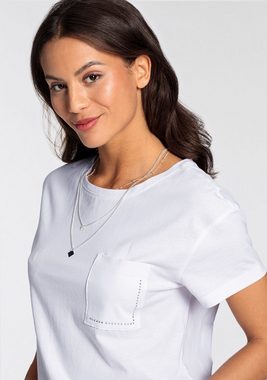 Laura Scott T-Shirt mit eleganter Glitzertasche - NEUE KOLLEKTION