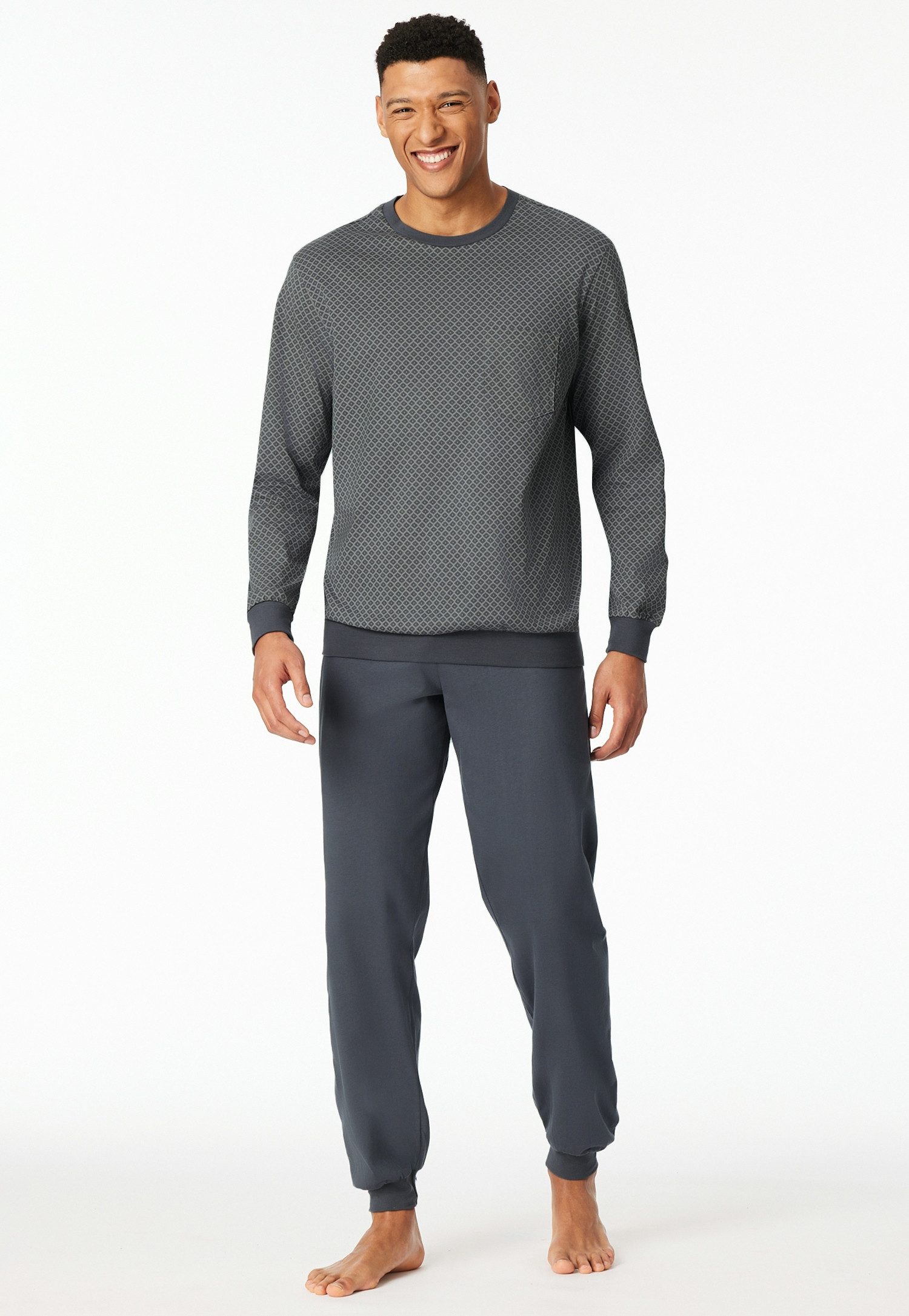 Schiesser Schlafanzug Comfort Essentials (2 tlg) mit angenehmen Bündchen günstig online kaufen