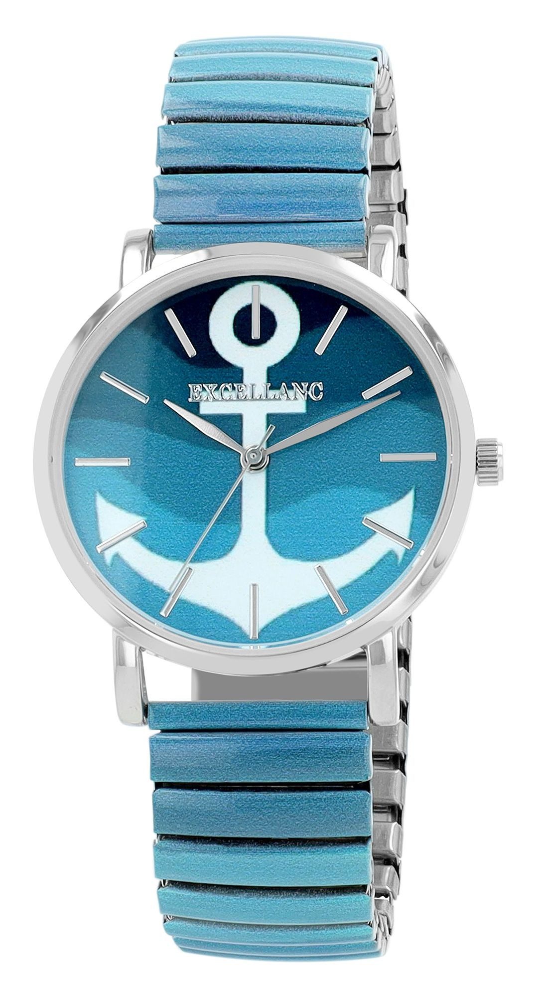 EXCELLANC Quarzuhr 1700077 Excellanc Damen mit Edelstahl Zugband, Ionenplat günstig online kaufen