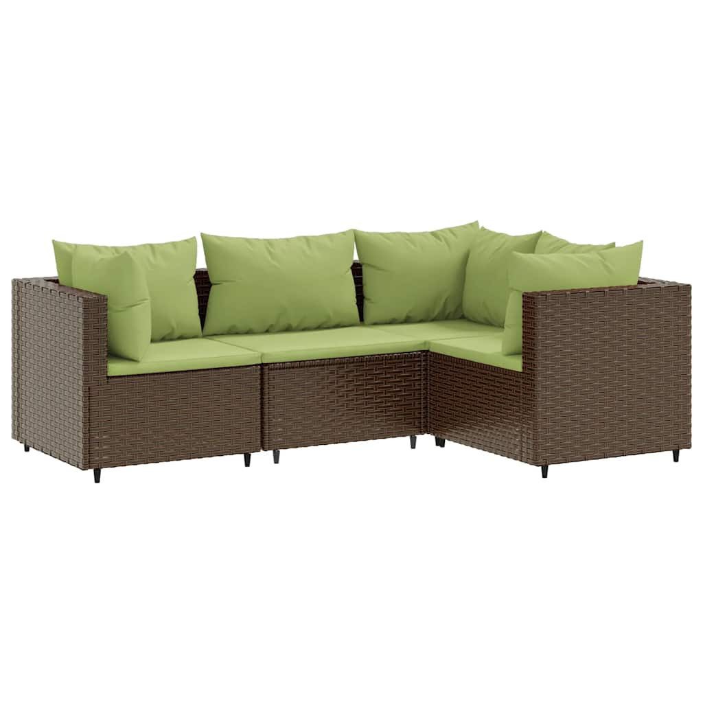 vidaXL Gartenlounge-Set 4-tlg. Garten-Lounge-Set mit Kissen günstig online kaufen