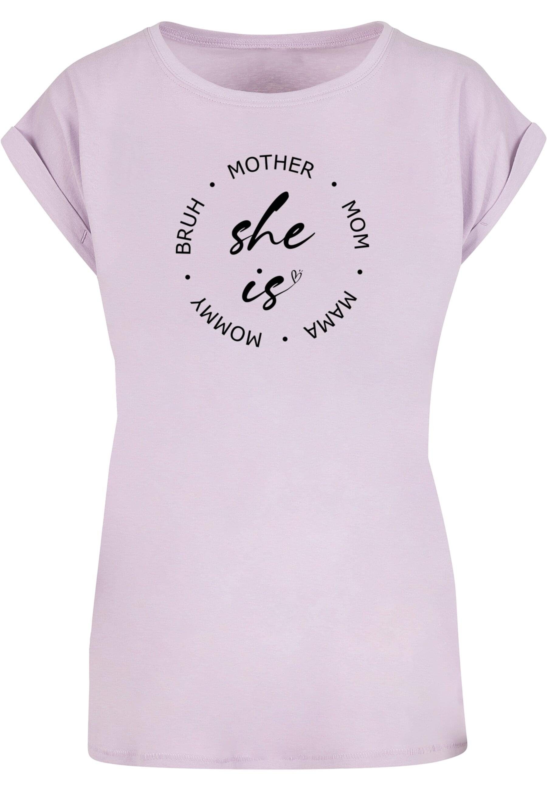 Merchcode T-Shirt She (1-tlg) Mothers - Damen T-Shirt is Day Ladies