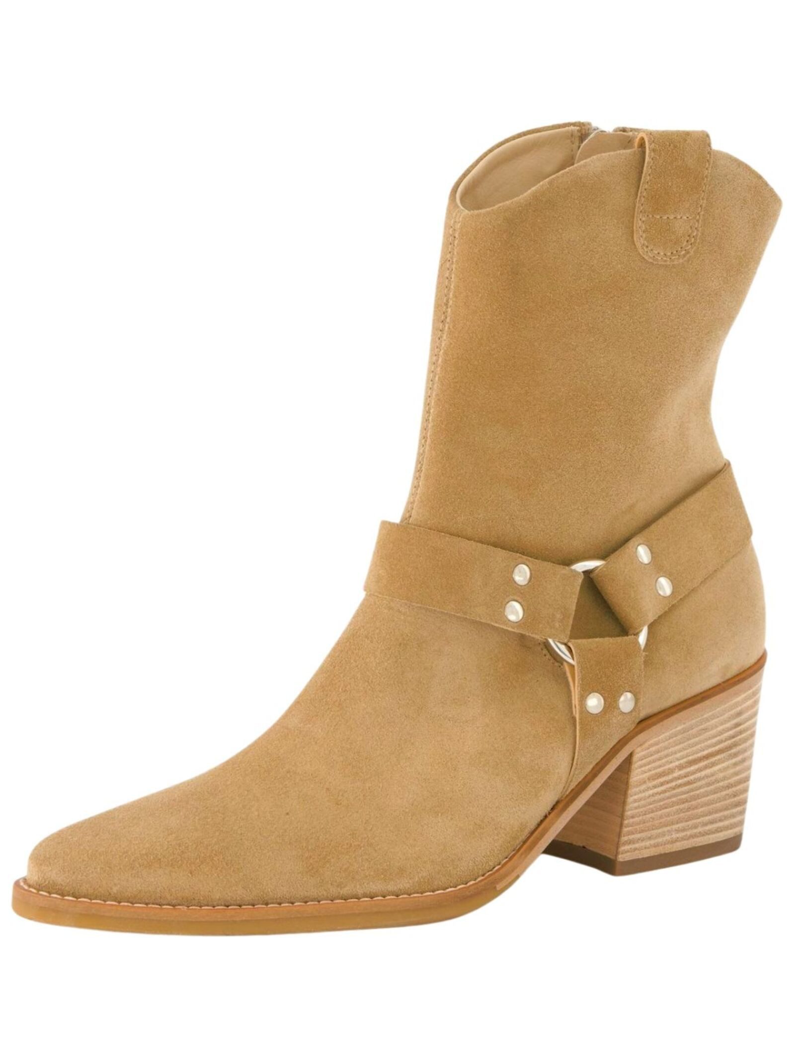 Stiefelette Veloursleder Cowboy Stiefelette