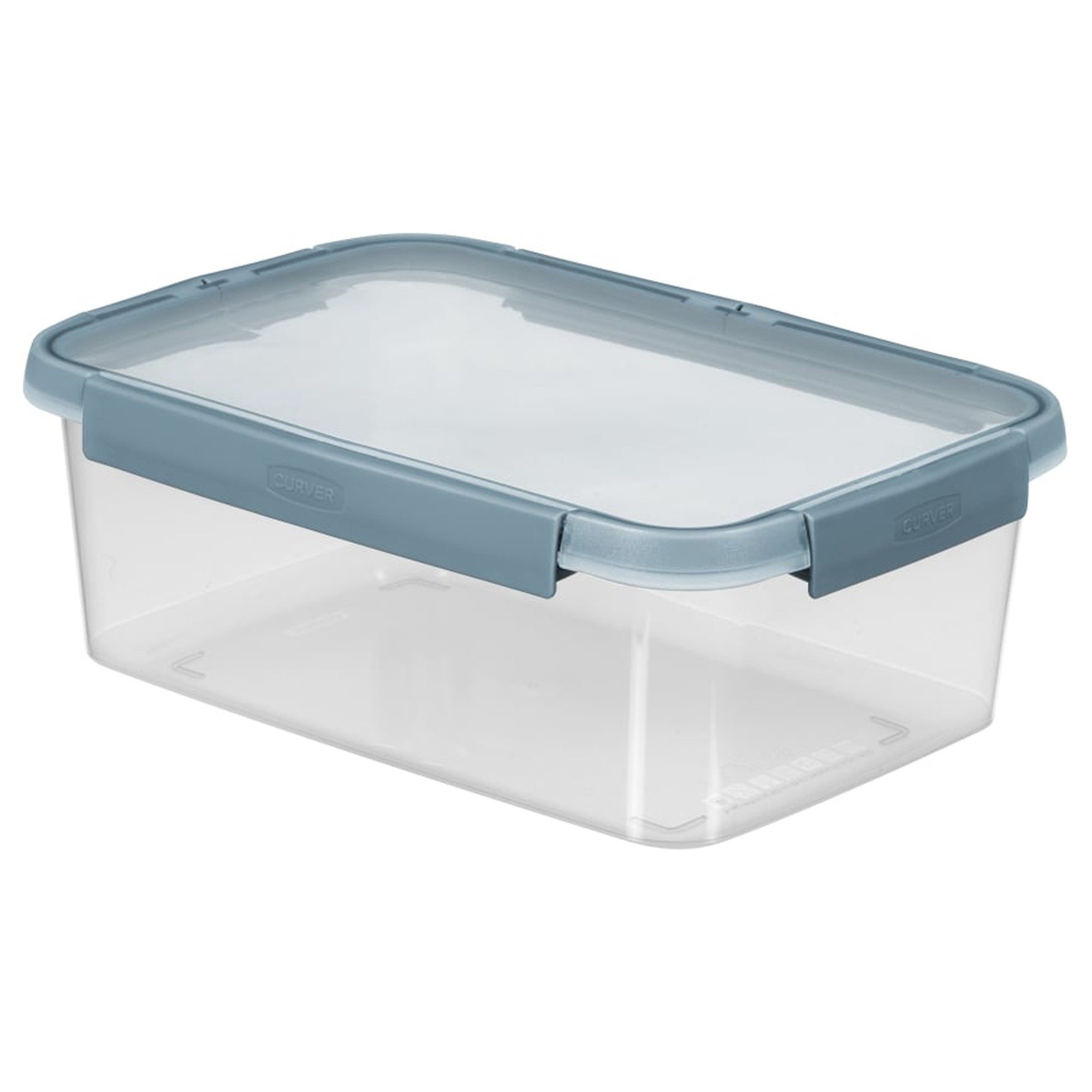 Curver Vorratsdose Smart Fresh Eco Frischhaltedose 3,5L transparent blau, Recyceltes Polypropylen, (1-tlg), Luftdicht mit Clip-Verschluss