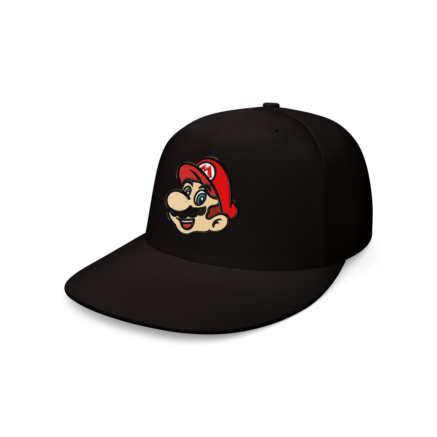 Blondie & Brownie Snapback Cap B610 MarioFacePatch Retro Gaming Patch gestickt (Einzelartikel) Frecher Mützenheld Pixelcharme