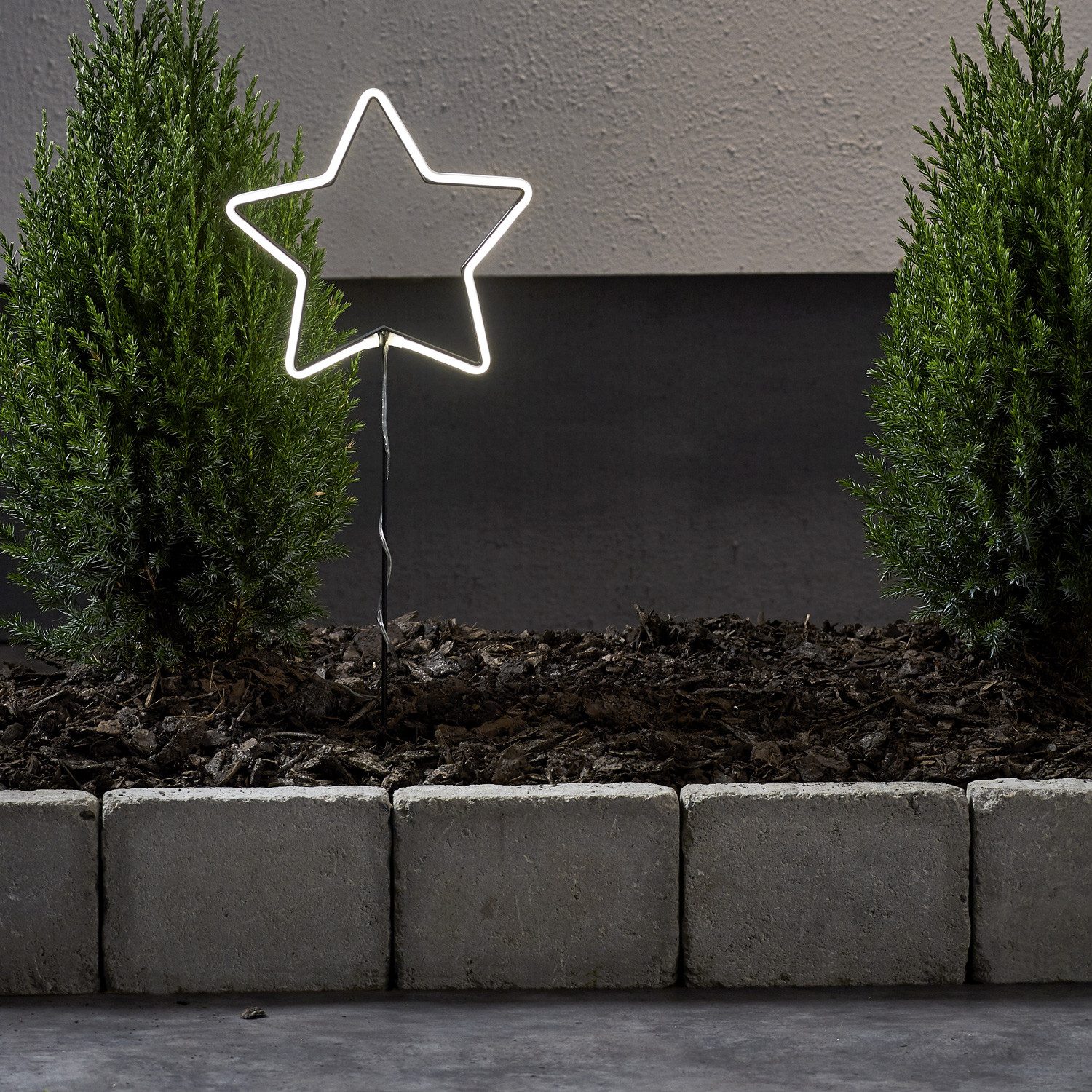 MARELIDA LED-Stern für außen LED Leuchtstern Lichterstern 8 Funktionen 58cm Außen Weihnachtsdeko, LED Classic, Neutralweiß (3300K bis 5300K)