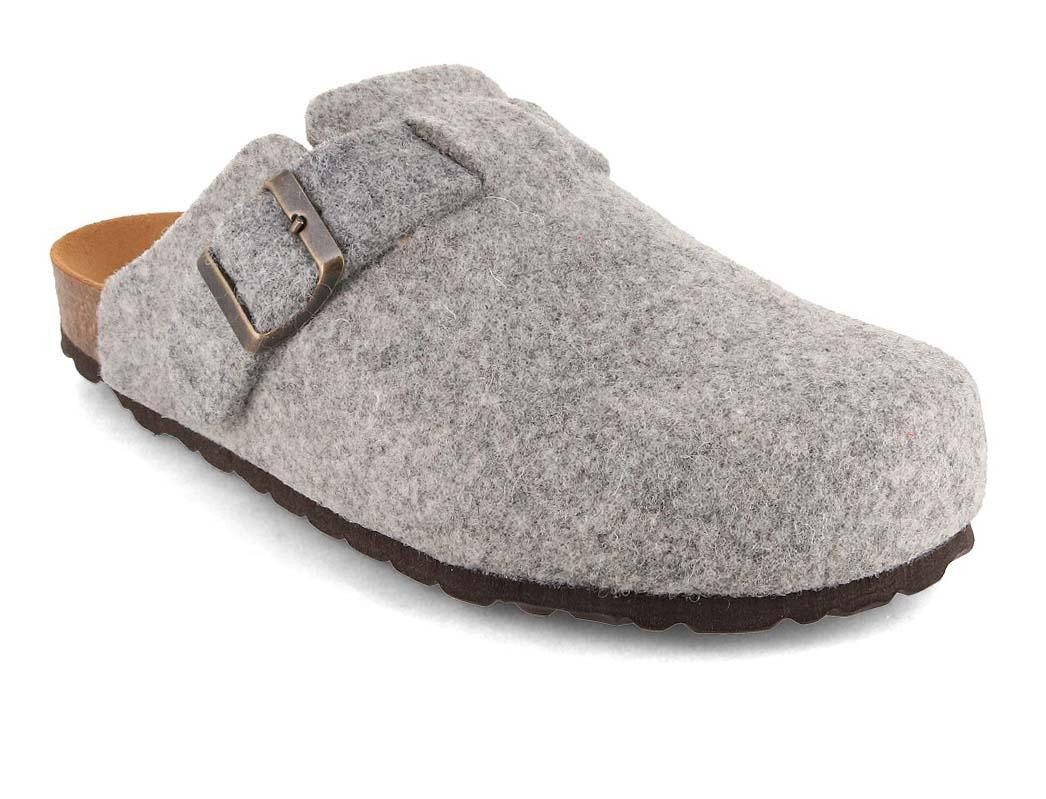 Clogs Filzpantoffeln Feierabend Pantoletten mit Schnalle Hausschuh