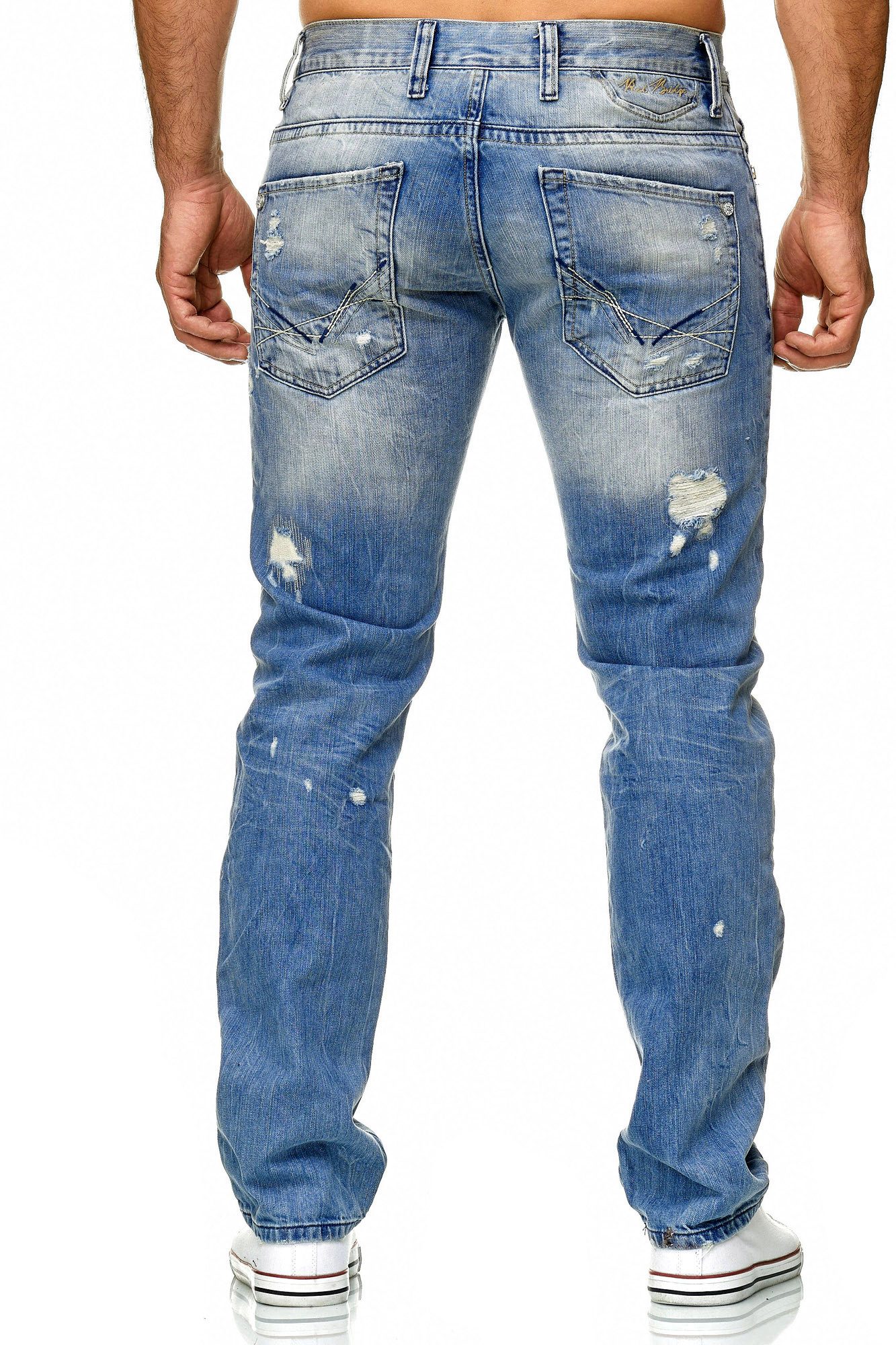 RedBridge Destroyed-Jeans mit Used Waschung und geradem Bein Fällt klein aus, bitte eine Größe größer bestellen.