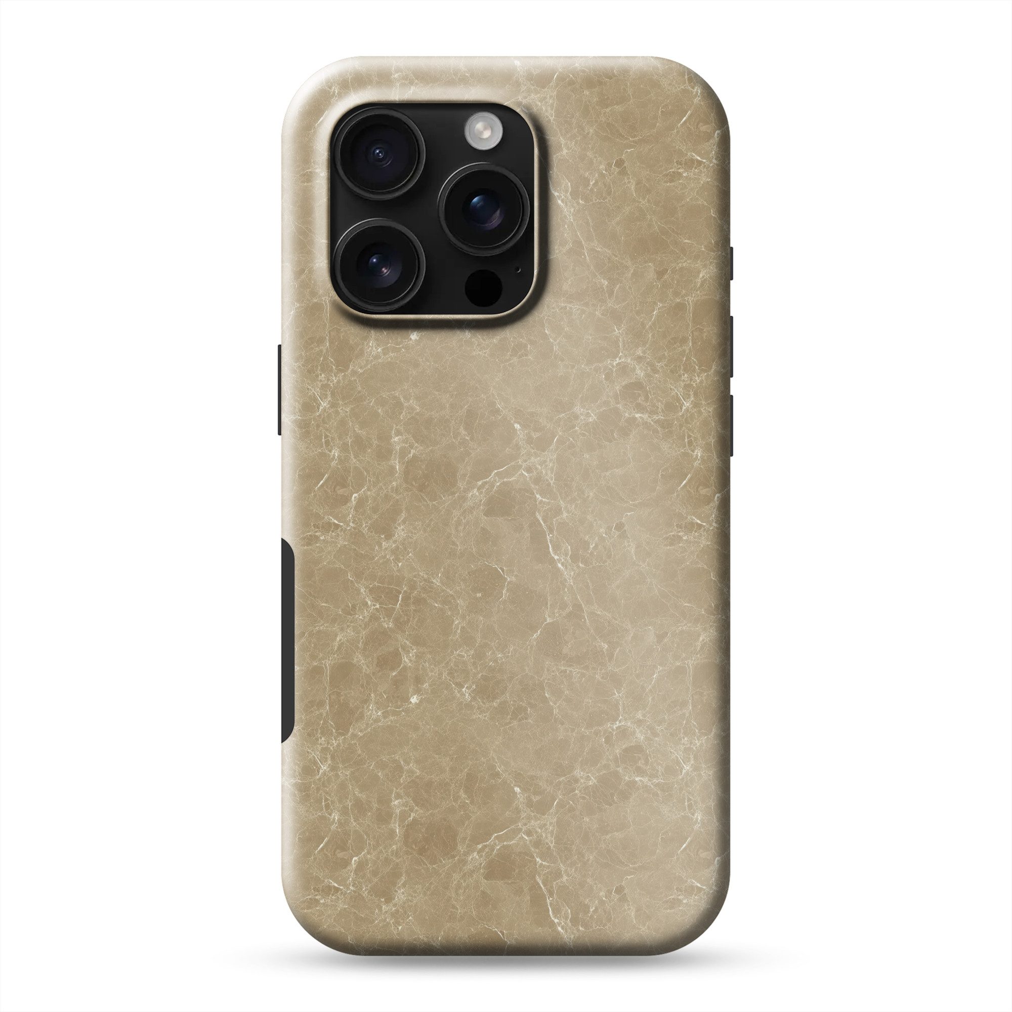 OnlyWow Handyhülle Magsafe für Apple iPhone 16 Pro Beige - Marmor - Weiße Adern, Handy Case, Hardcase, Stoßfest, Bumper Case