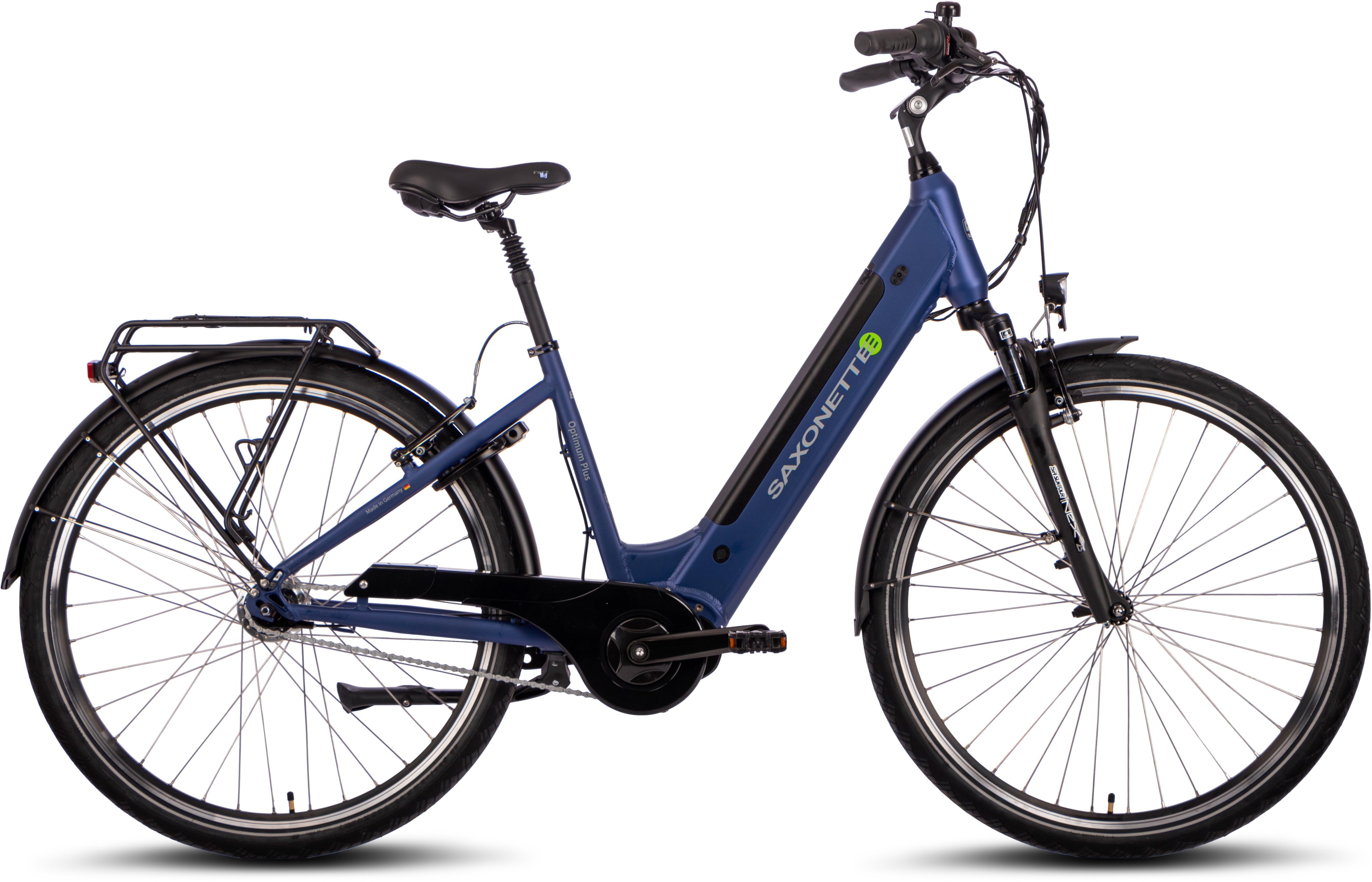 SAXONETTE E-Bike Cityrad Optimum Plus, 7 Gang, Nabenschaltung, Mittelmotor, 418 Wh, Pedelec, Elektrofahrrad für Damen u. Herren