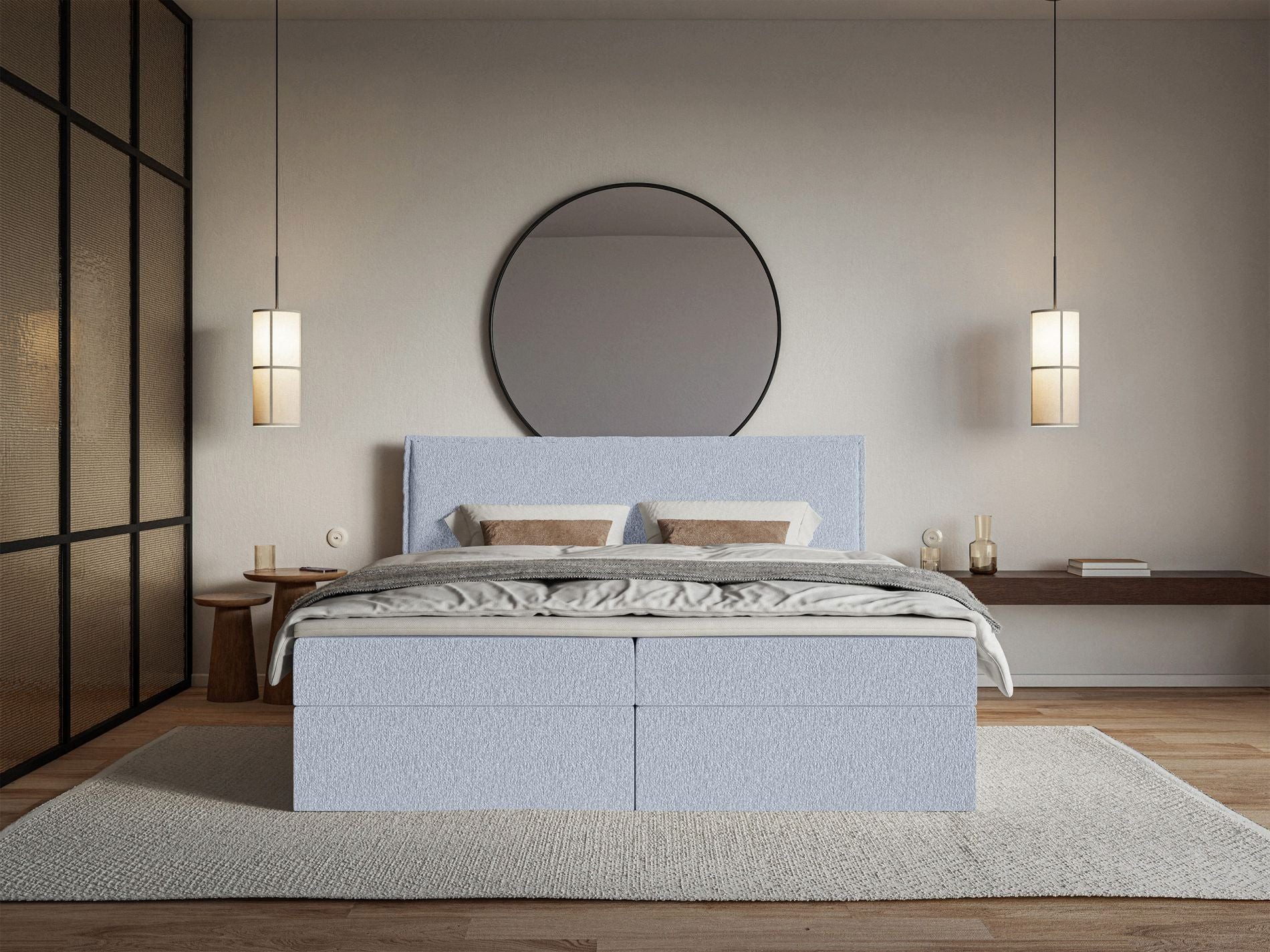 Selsey Boxbett SOFTIE, mit Bettkasten und Topper, Bonnell-Federkernmatratze
