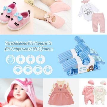 Homewit Kleiderbügel Kinderkleiderbügel mit Größentrenner und Stapelbaren Bärchen-Haken, (Set, 30-tlg), Platzsparende Rutschfeste Bügel für Kleidung Babys und Kleinkinder