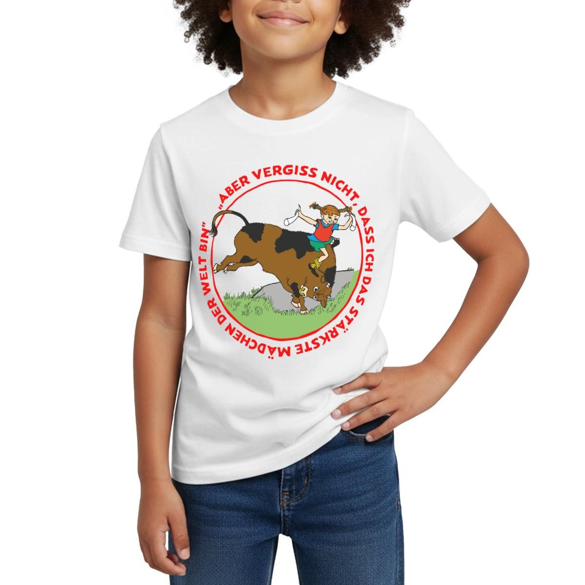 Spreadshirt T-Shirt Pippi Langstrumpf Das Stärkste Mädchen Der Welt Kinder T-Shirt (1-tlg)