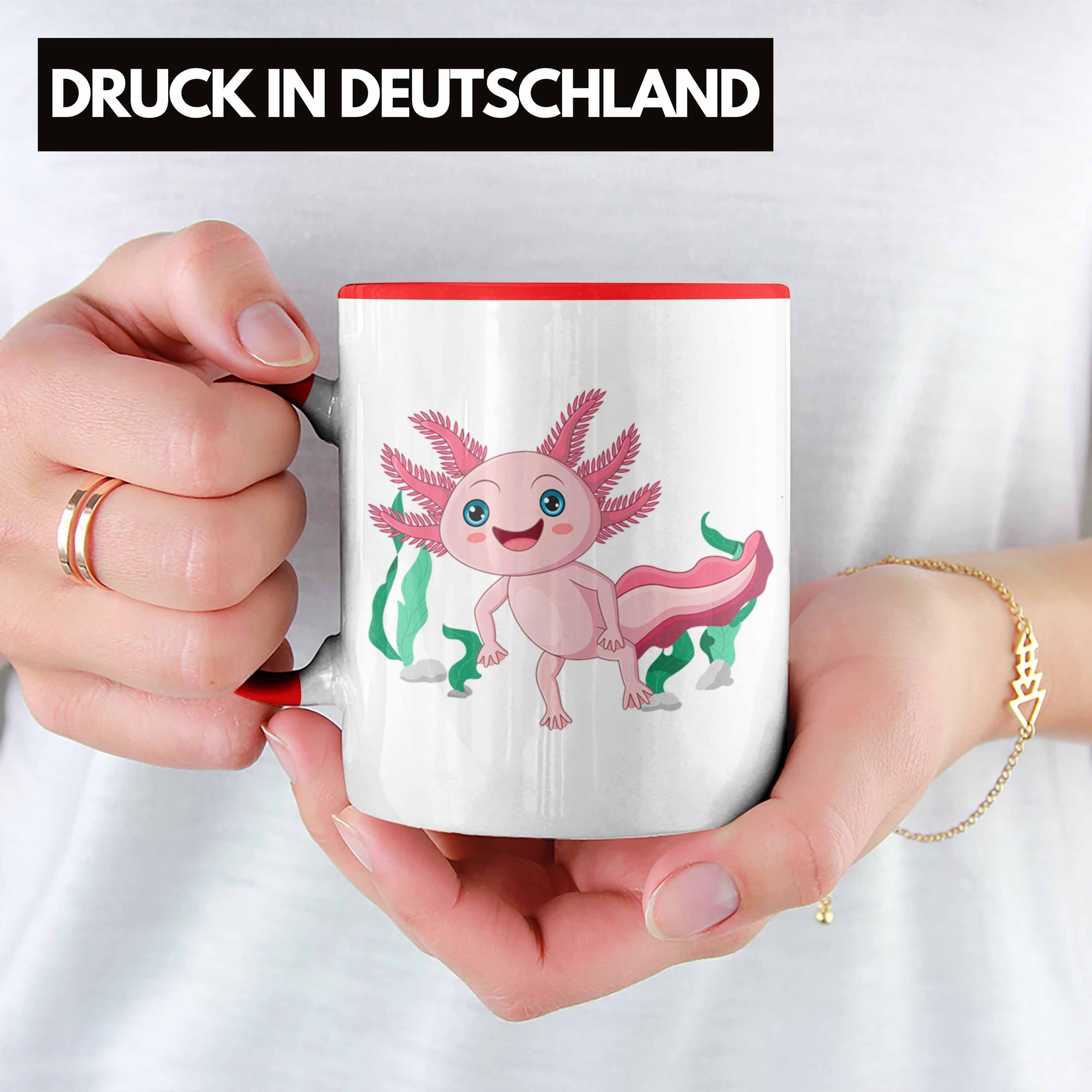 Geschenk Tasse Schwanzlurch-Liebhaber Axolotl Rot Trendation für Tasse Süß - Trendation