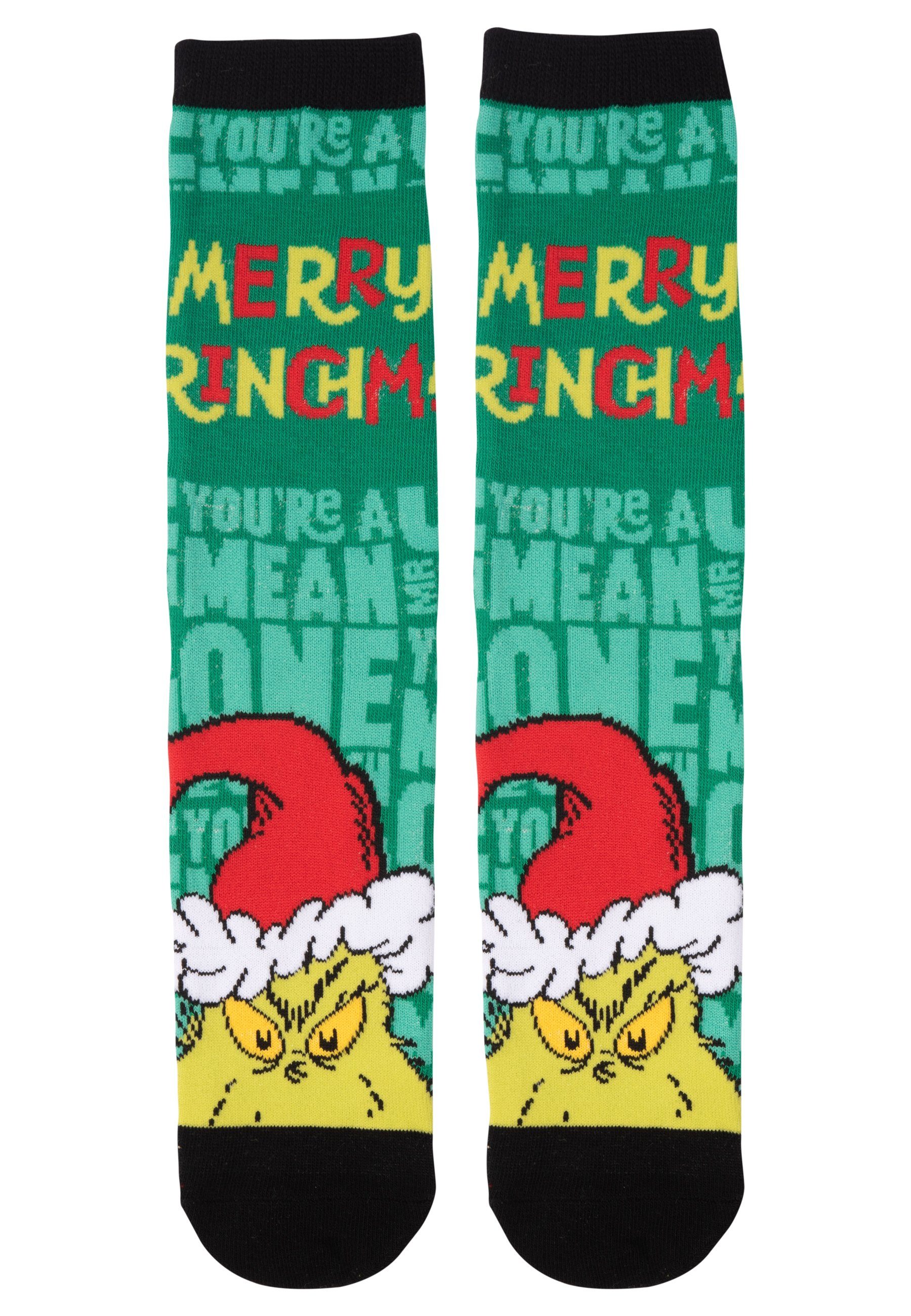 United Labels® Socken The Grinch Socken Herren Merry Grinchmas Sneaker Herrensocken Grün