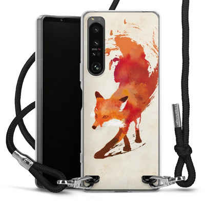 DeinDesign Handyhülle Fuchs Graphic Vulpes Vulpes, Sony Xperia 1 IV Handykette Hülle mit Band Case zum Umhängen