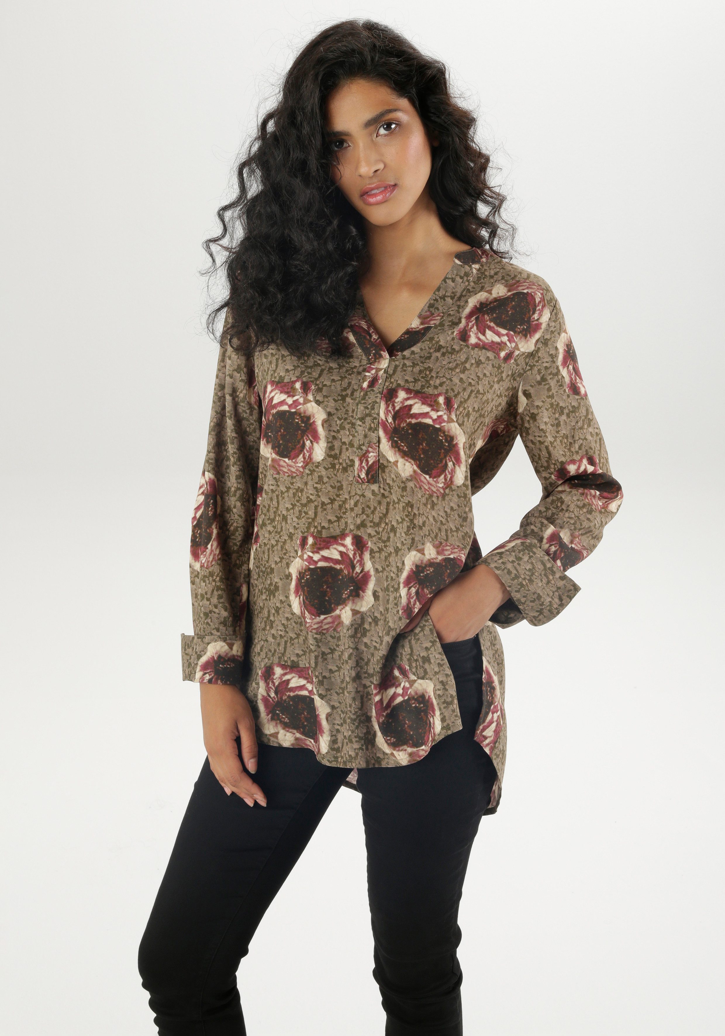 Aniston SELECTED Longbluse mit asymmetrischem Schnitt: günstig online kaufen
