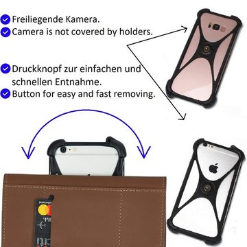 K-S-Trade Handyhülle für Apple iPhone 11, Schutzhülle Klapphülle Kunstleder braun Handy Hülle Wallet Case