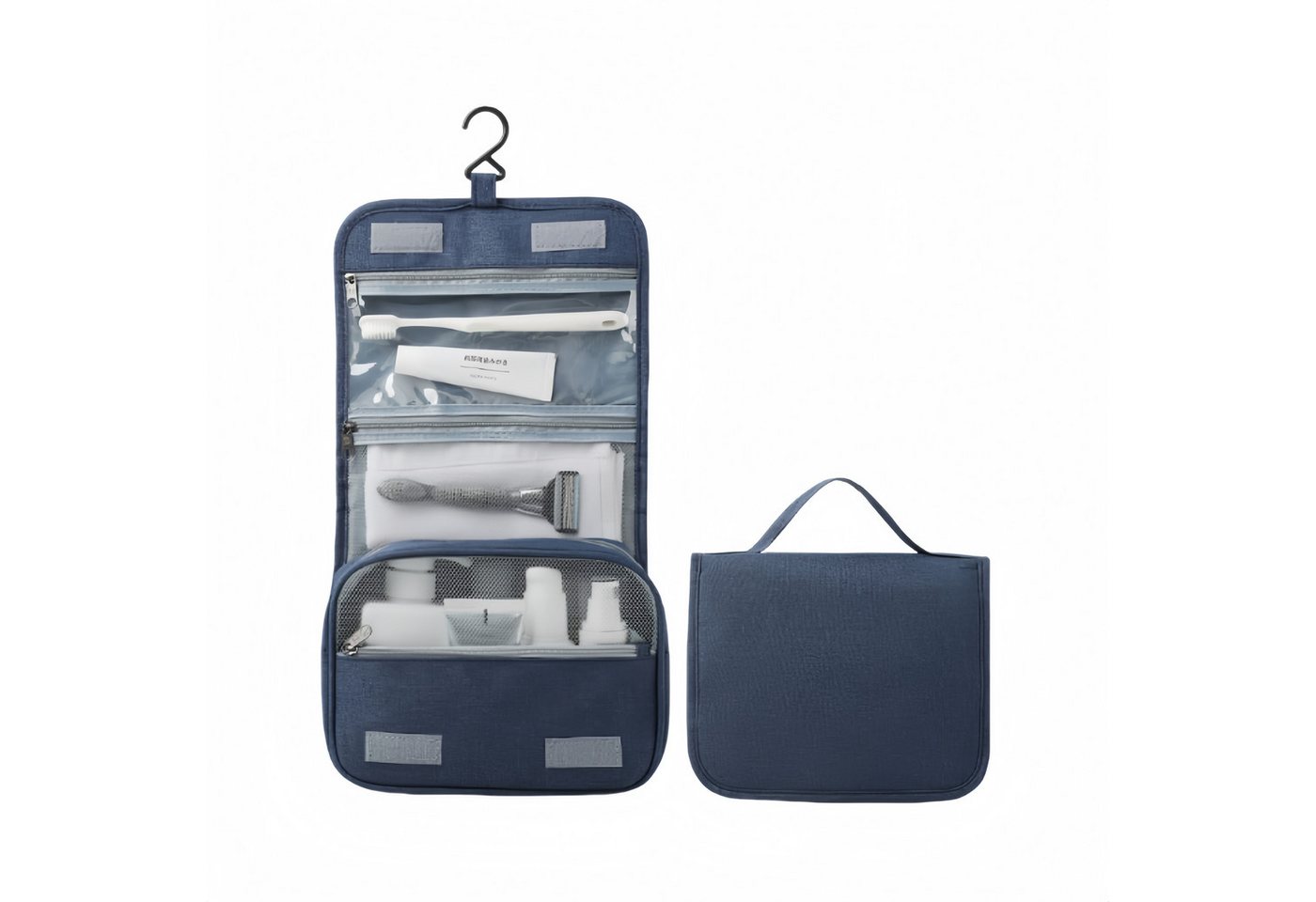 FOUORTUNATE-BEE Kulturbeutel Unisex Hänge-Waschtasche für Reisen, wasserdicht, Große Kulturbeutel-Tasche mit Griff und viel Stauraum