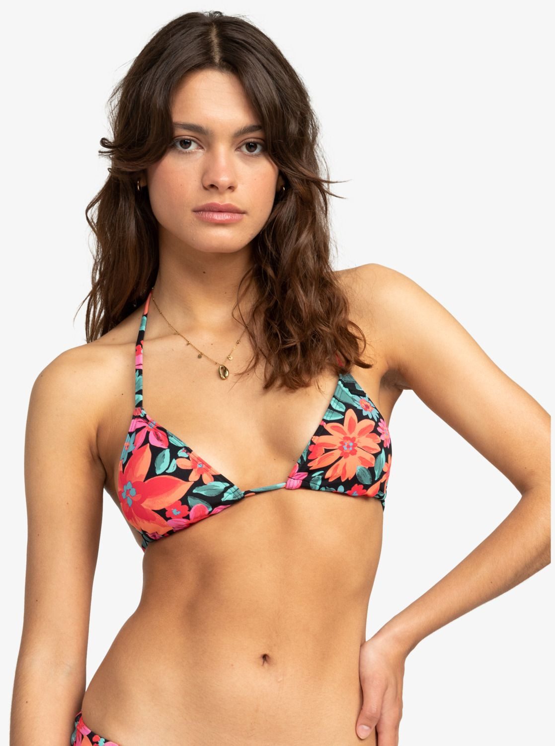 Roxy Triangel-Bikini-Top ROXY Bikinitop Printed Beach Classics schwarz