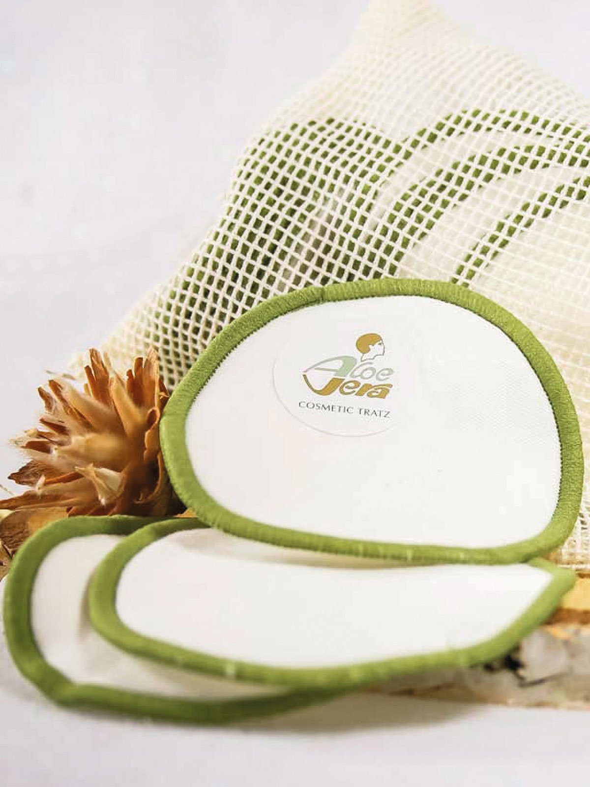 Aloe Vera Cosmetic Tratz Abschminkschwamm 10 Stück waschbare Abschminkpads, 10 tlg.