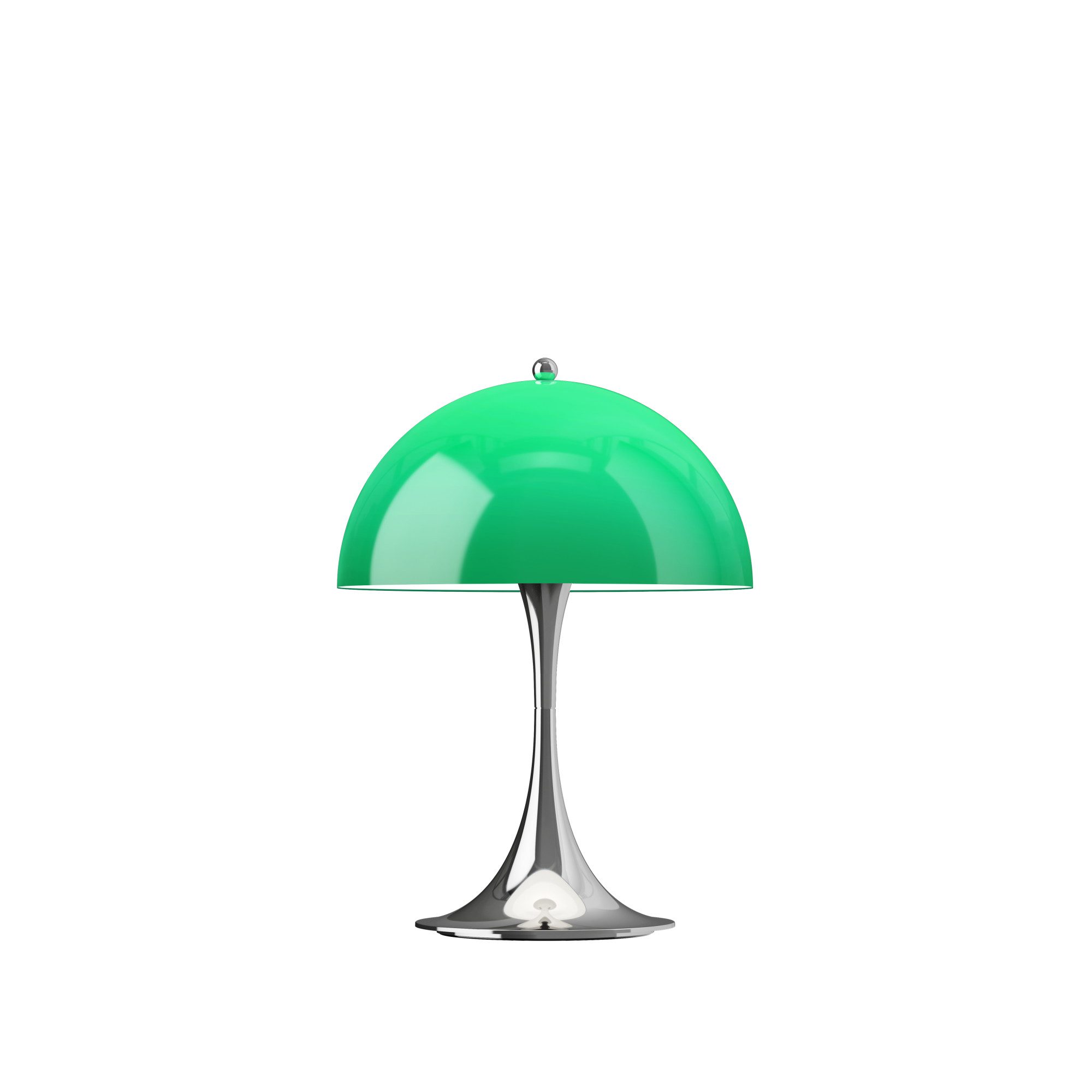Louis Poulsen Tischleuchte Louis Poulsen Panthella V3 Tischleuchte Portable Chrome Opal Green