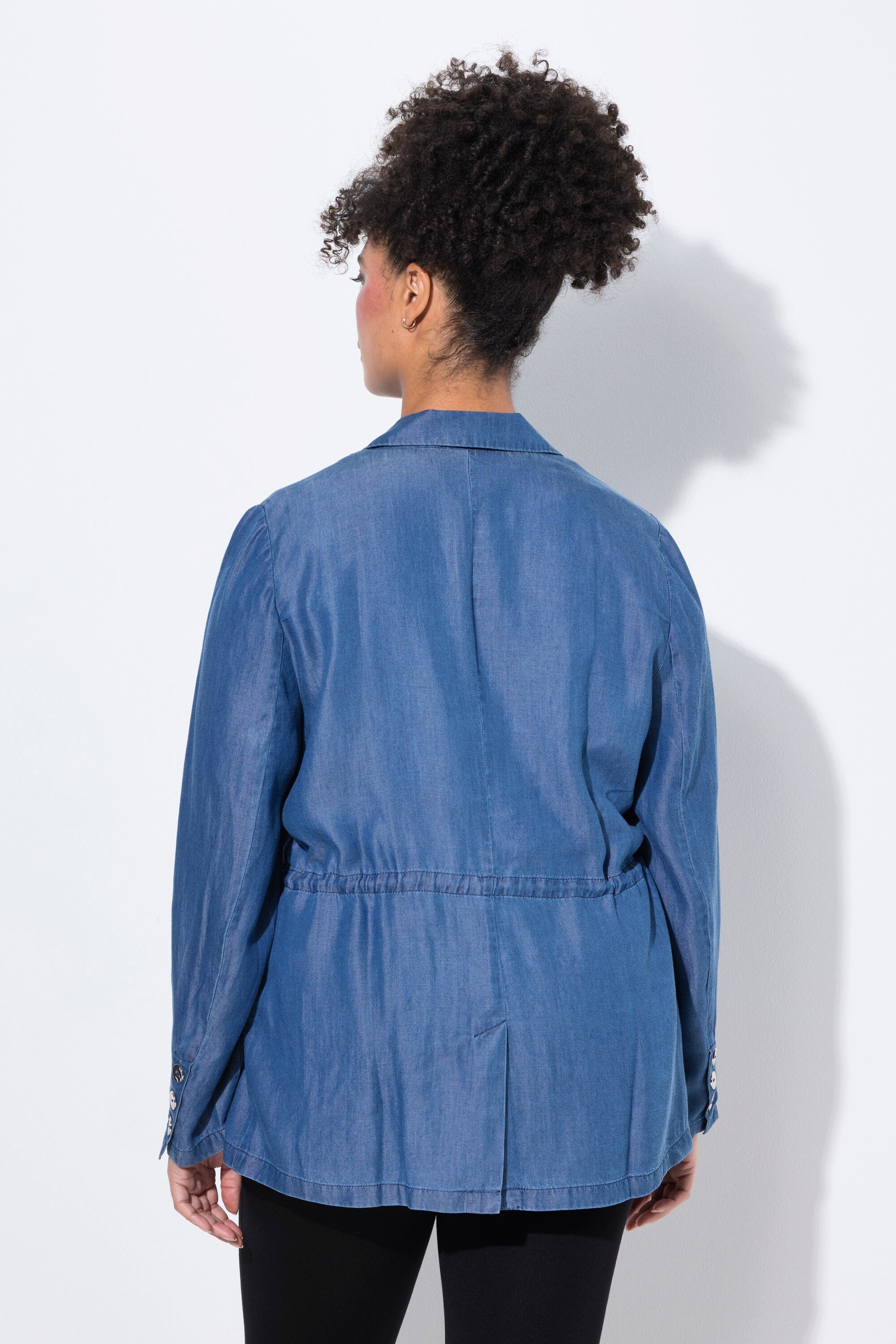 MIAMODA Sommerjacke Blazer A-Linie Lyocell Taillen-Tunnelzug