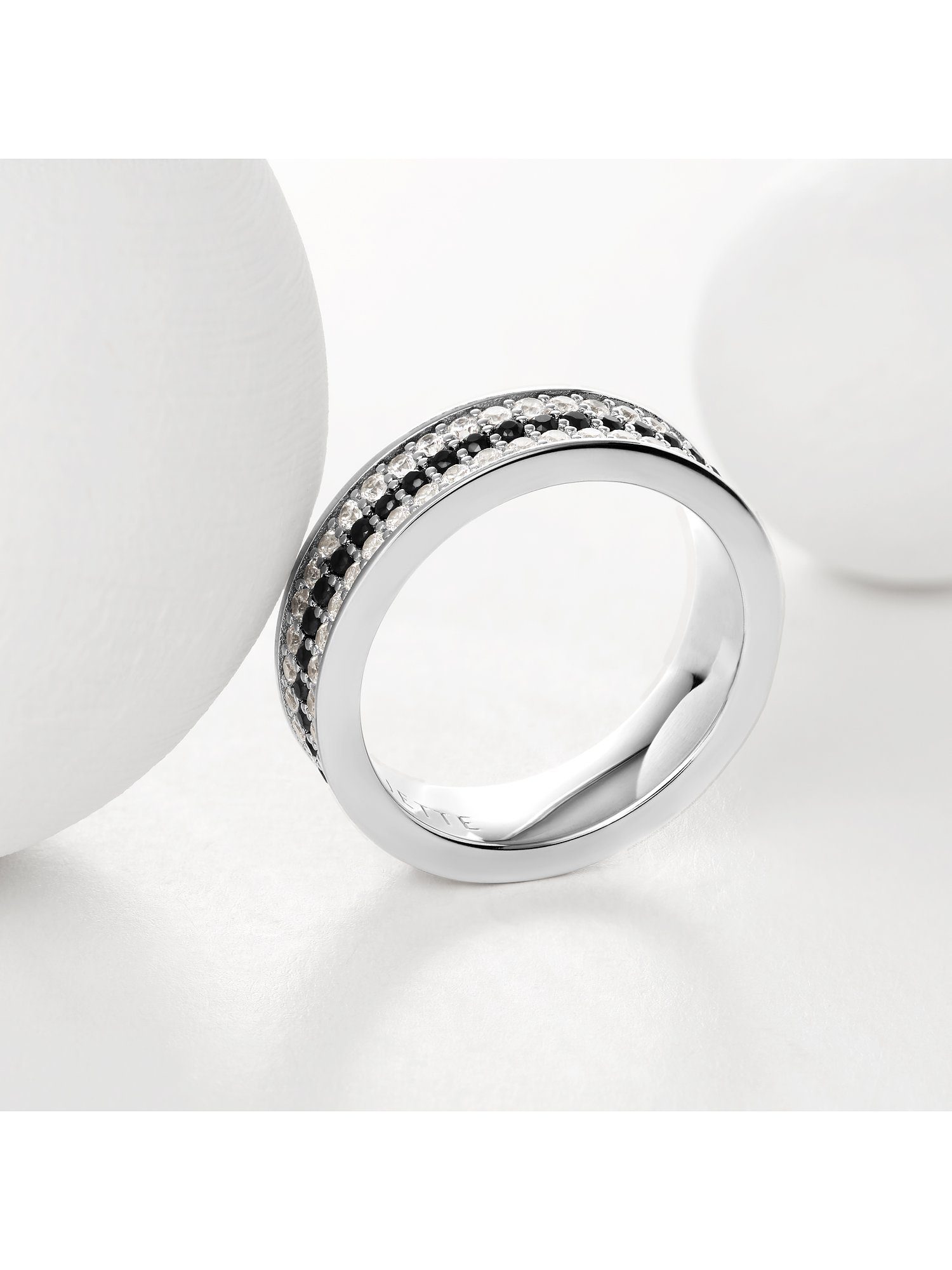 JETTE Silberring JETTE Damen-Damenring 925er Silber 58 Zirkonia, Zirkonia