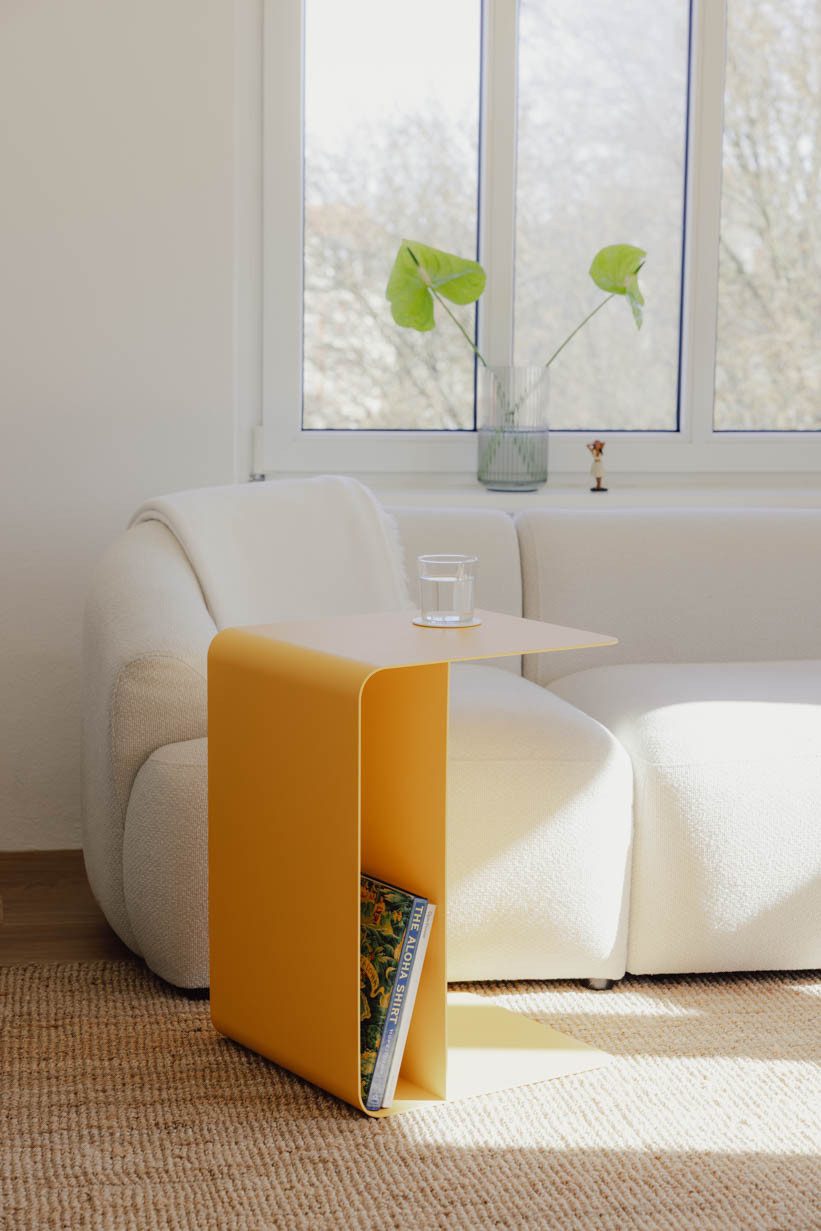 Metallbude Couchtisch COSMO, 2in1 - Design Couchtisch ohne Montage, rutschfest & kratzfest