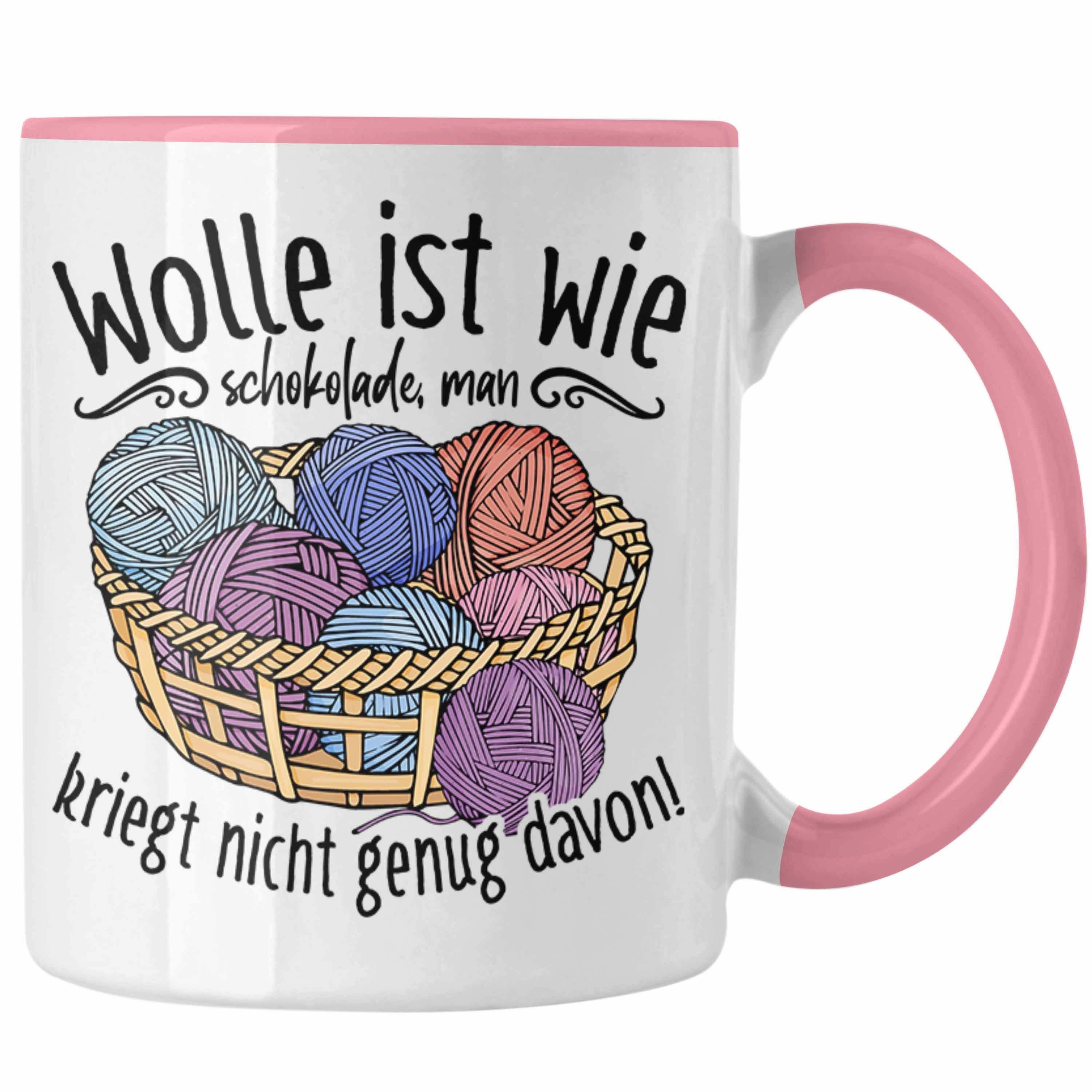 Trendation Tasse Trendation - Stricken Tasse Geschenk Häkeln Geschenkidee Mama Oma Rent
