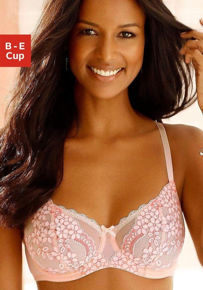 Cups s.Oliver puder-himbeere Charlène mit Bügel-BH Dessous Vollspitze, aus