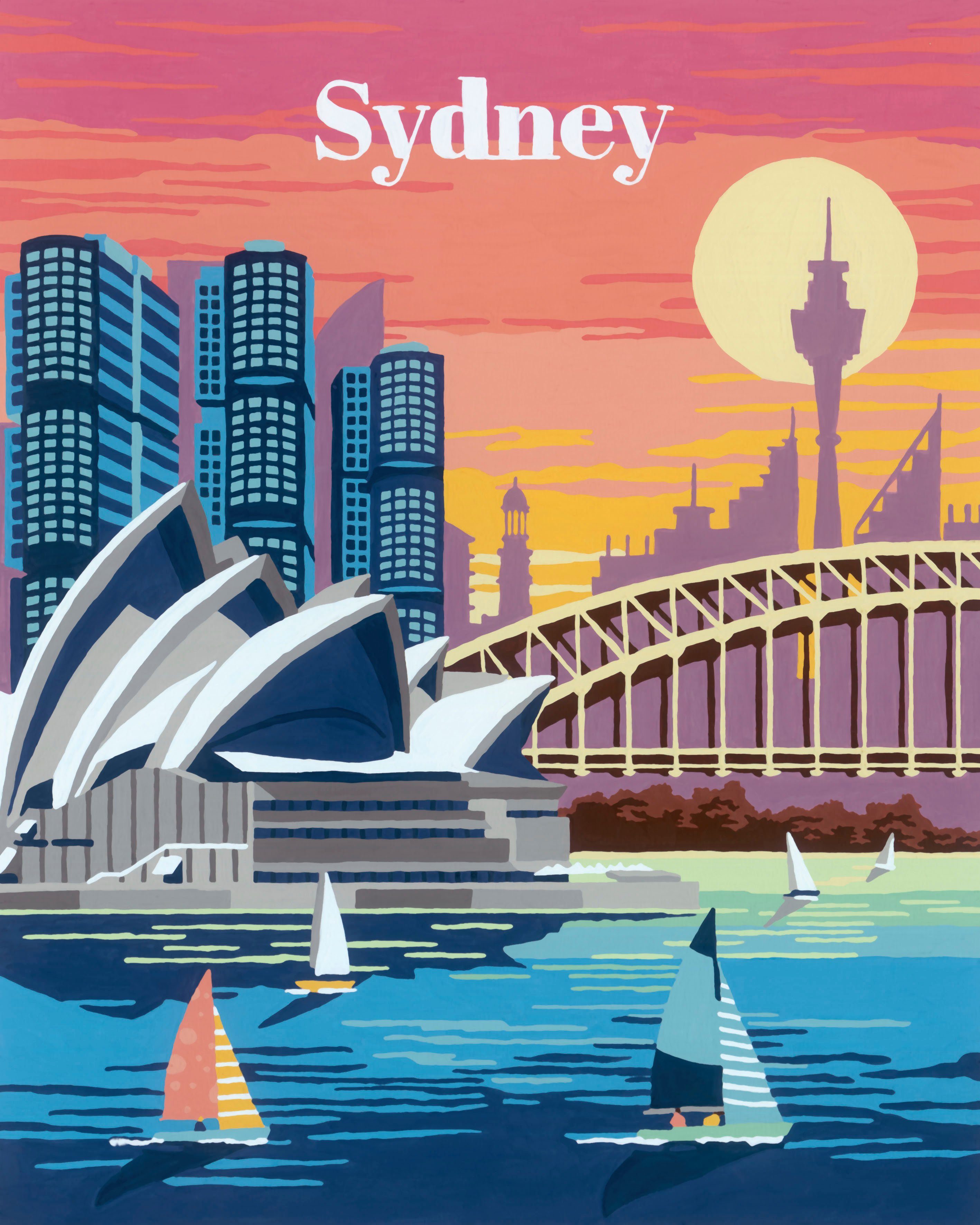 Ravensburger Malen nach Zahlen CreArt, Colorful Sydney, Made in Europe