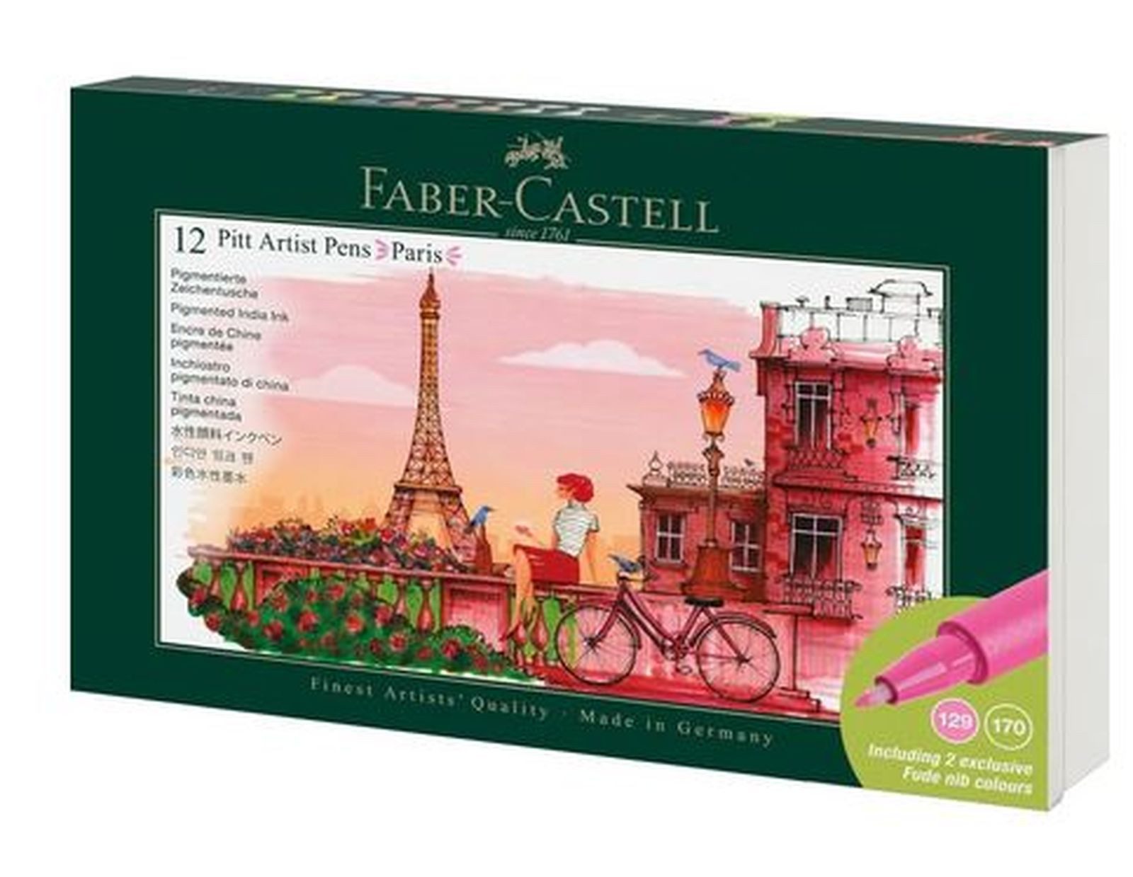 Faber-Castell Künstlerstift Pitt Artist Pen Tuschestift, (12-tlg), Geschenkset