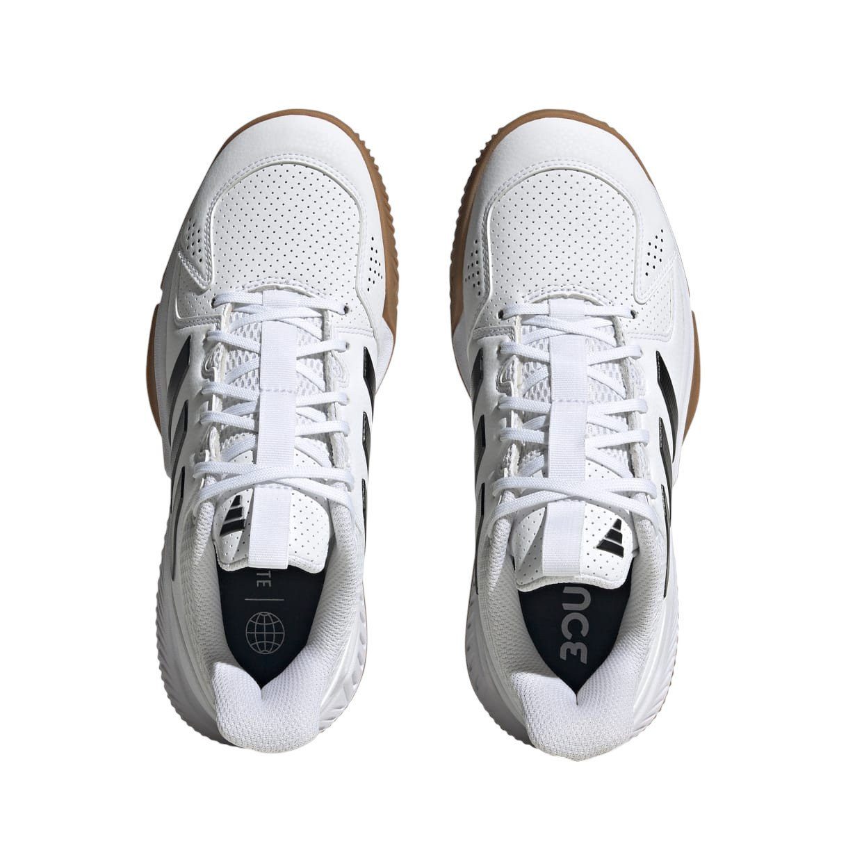 adidas Performance Hallen-Indoorschuhe Court Flight weiss/schwarz Damen Squashschuh – Bild 3 von 5