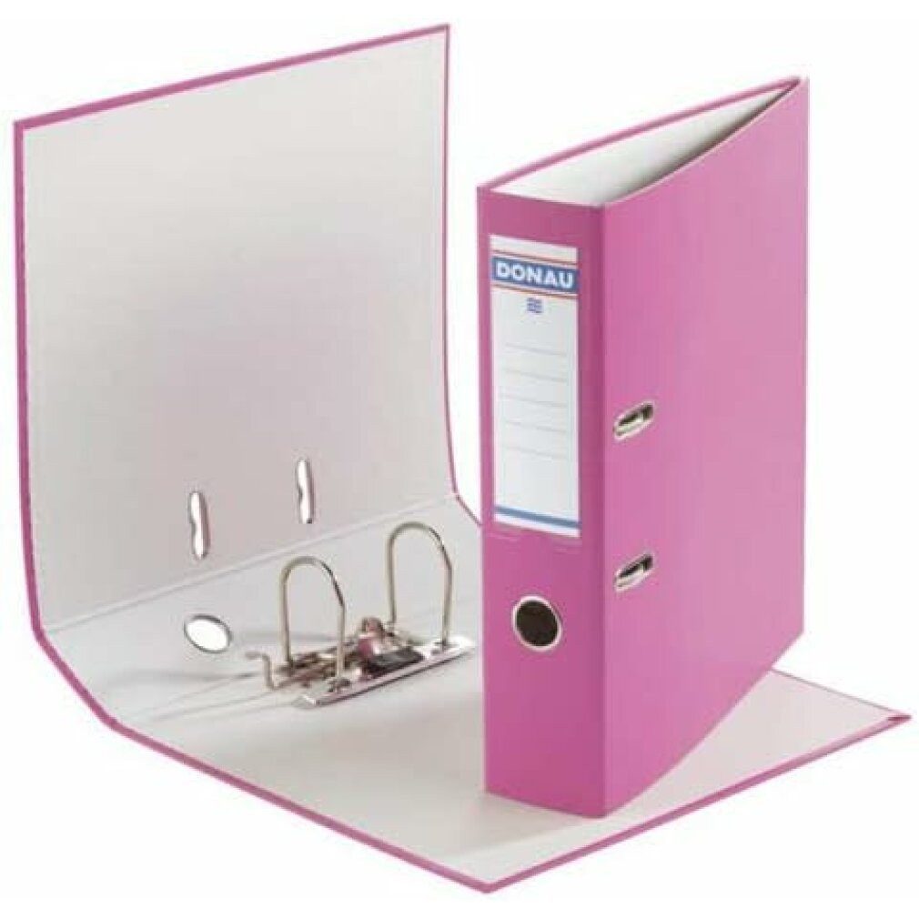 DONAU Aktenordner Klassik Ordner pink Karton 7,5 cm DIN A4