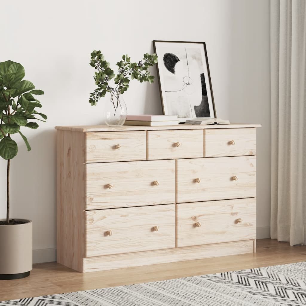 vidaXL Kommode Kommode ALTA 112x35x73 cm Massivholz Kiefer (1 St)