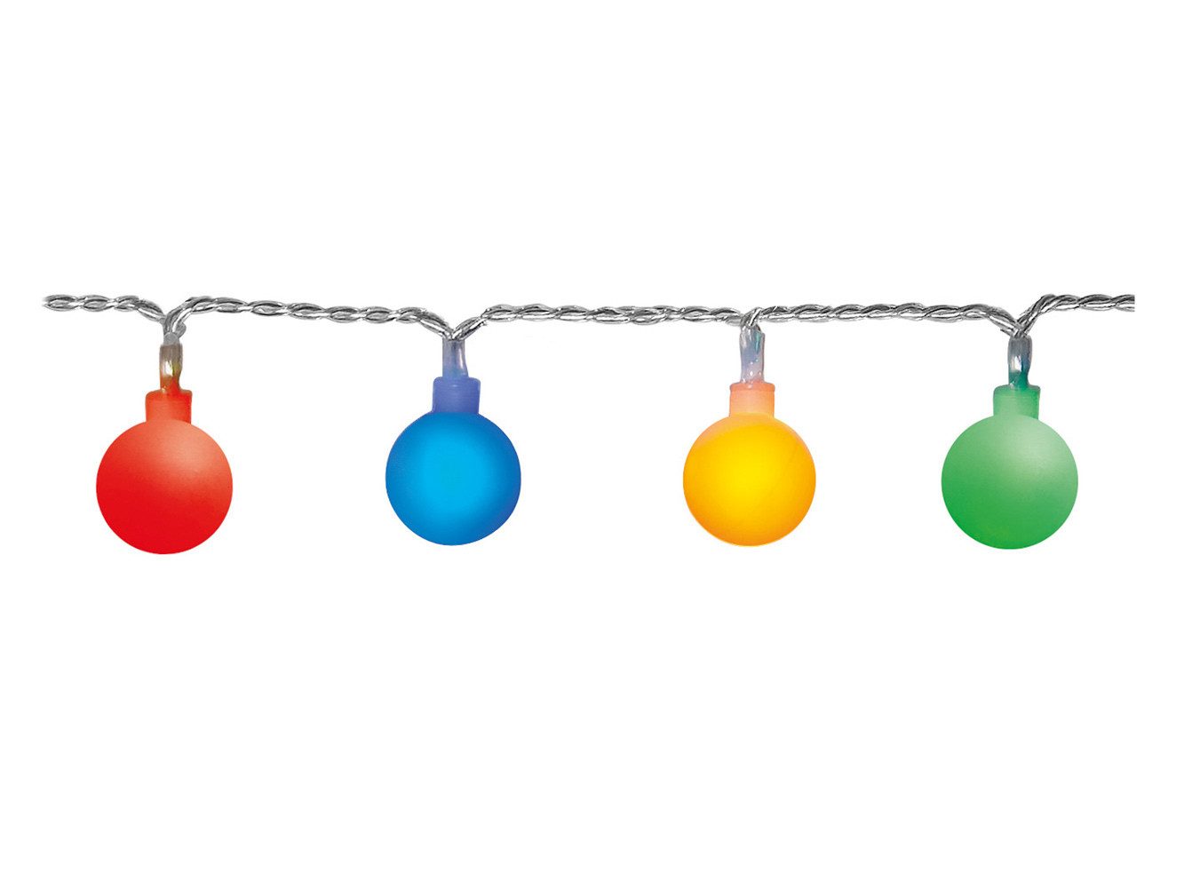 STAR TRADING LED-Lichterkette Berry, 50 weiße Kugeln bunte LEDs 7,35m Außen