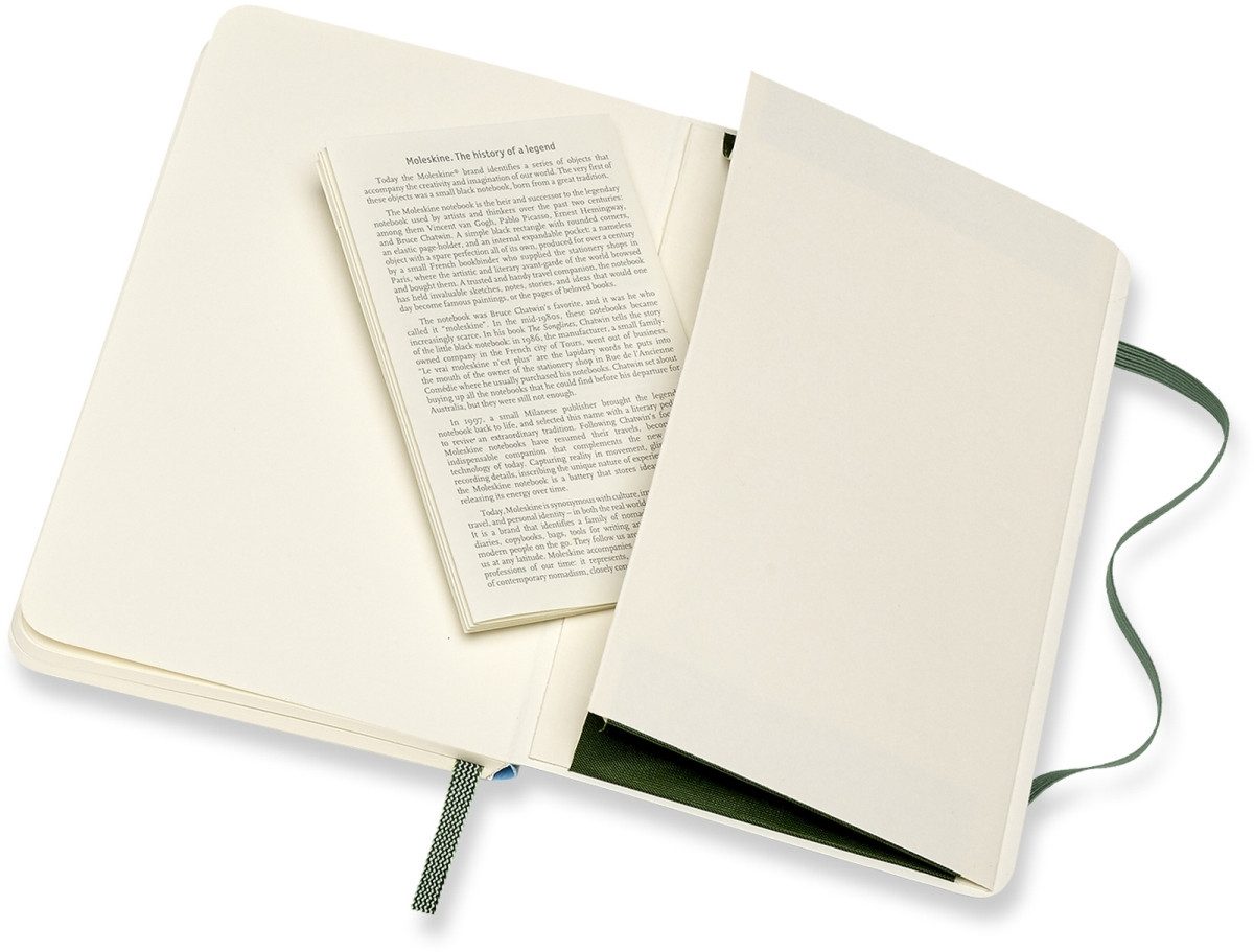 Notizbuch Notizbuch Pocket A6 blanko Softcover myrtengrün.