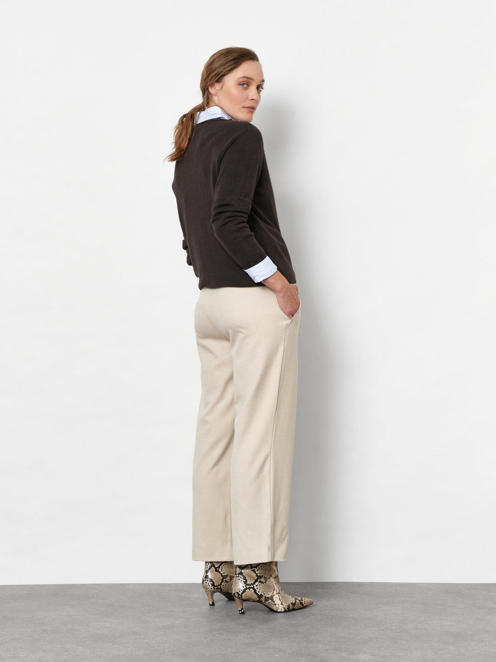 TONI Schlupfhose Sue Wide Chic 7/8 aus bi-elastischem Leichtflanell, 7/8-Länge