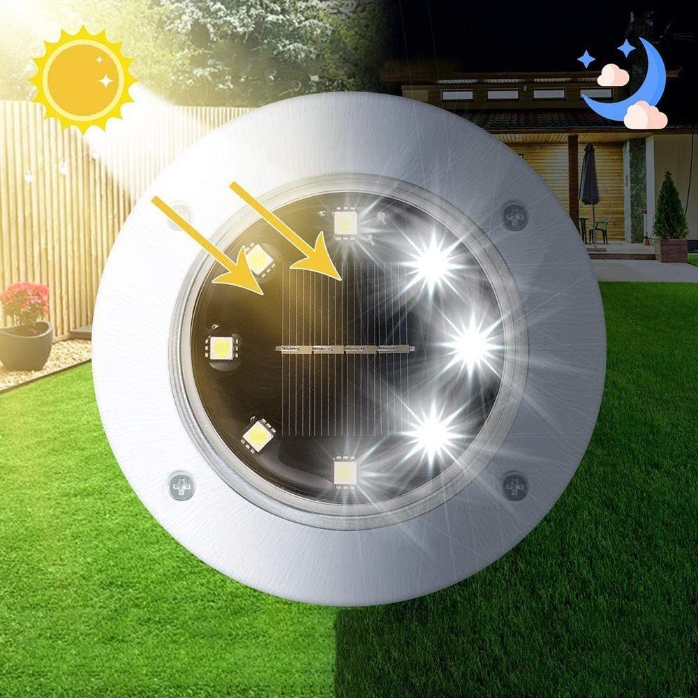 TUABUR Außen-Stehlampe 8 Solar-Außenleuchten Gartenleuchten Gartenleuchten Beleuchtung IP65