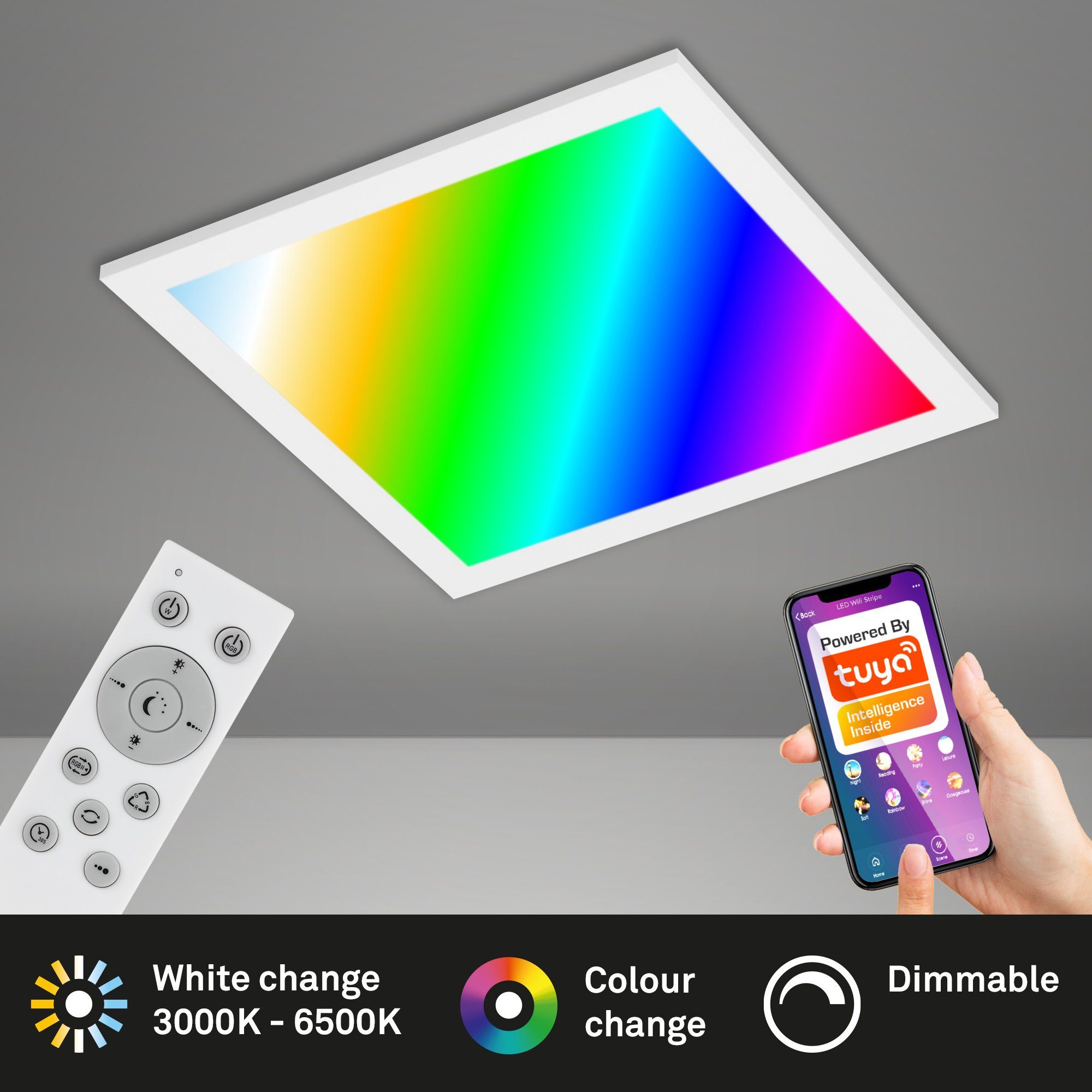 LED Decken Einbau Lampe dimmbar Smart Home Wifi App CCT Tageslicht Raster Panel