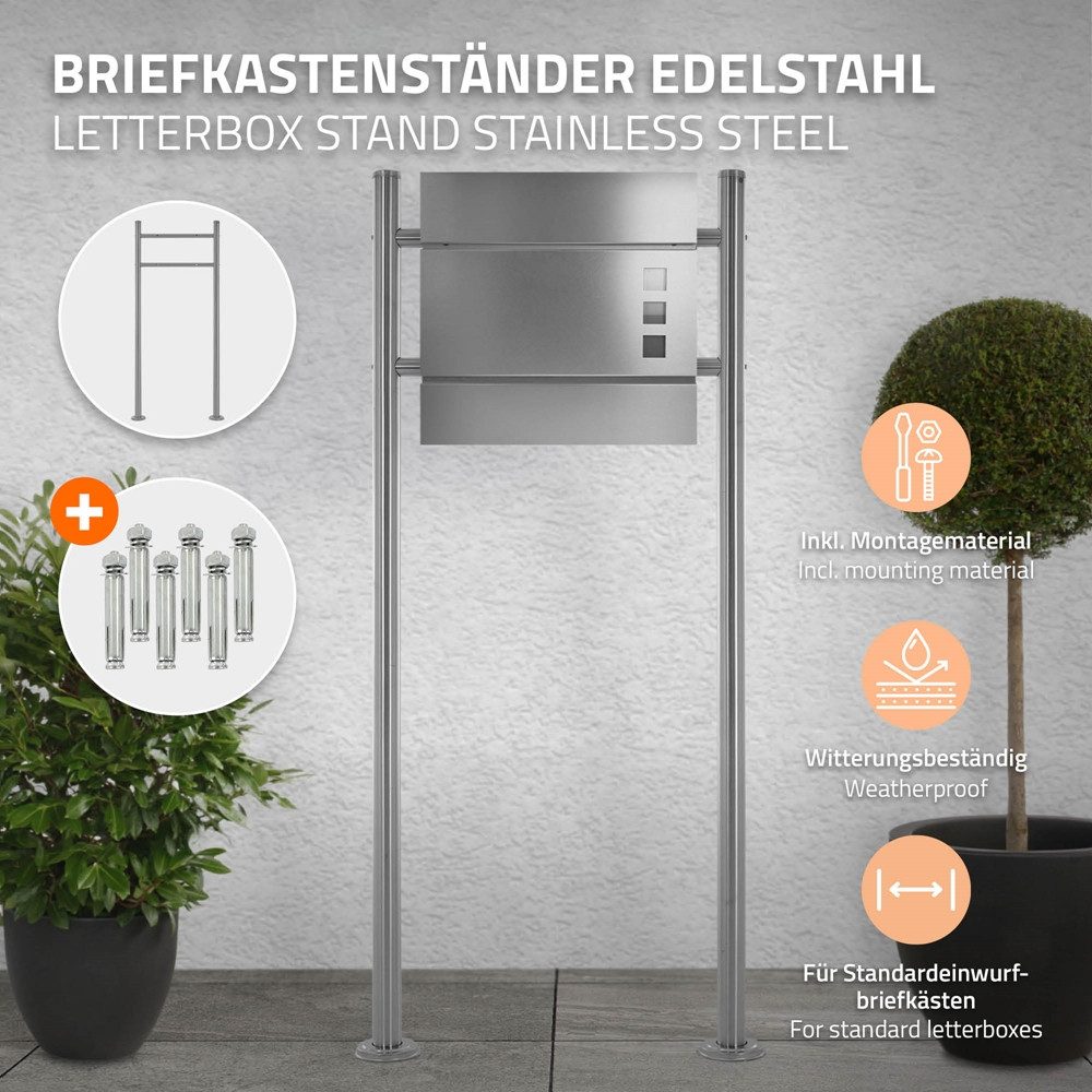 ML-DESIGN Briefkastenständer Standfuß aus Edelstahl für günstig online kaufen