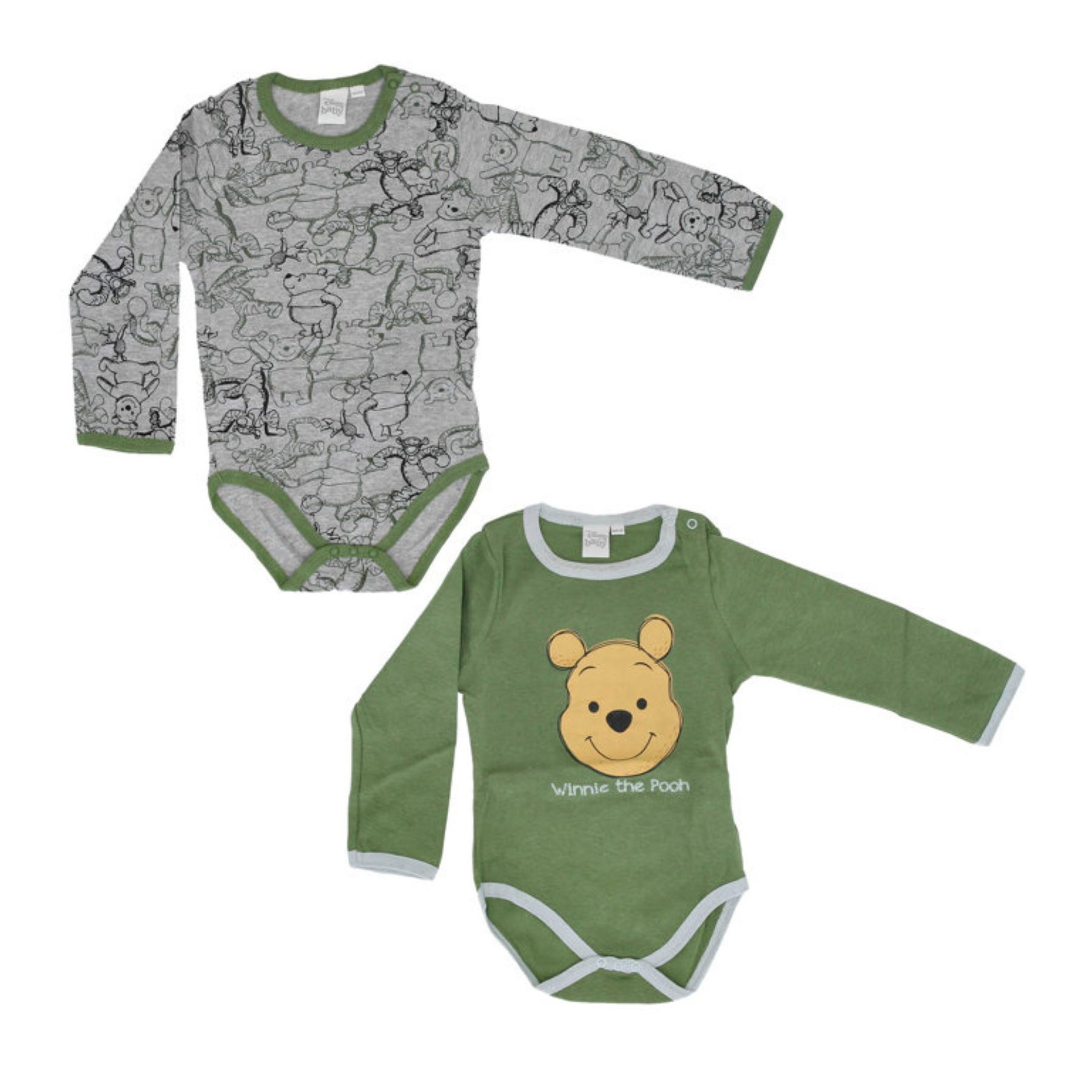 Disney Strampler Winnie the Pooh Baby Bodys 2er Pack Baumwolle Mehrfarbig Baby Kleidung
