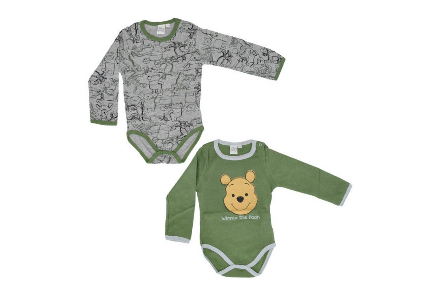 Disney Strampler Winnie the Pooh Baby Bodys 2er Pack Baumwolle Mehrfarbig Baby Kleidung