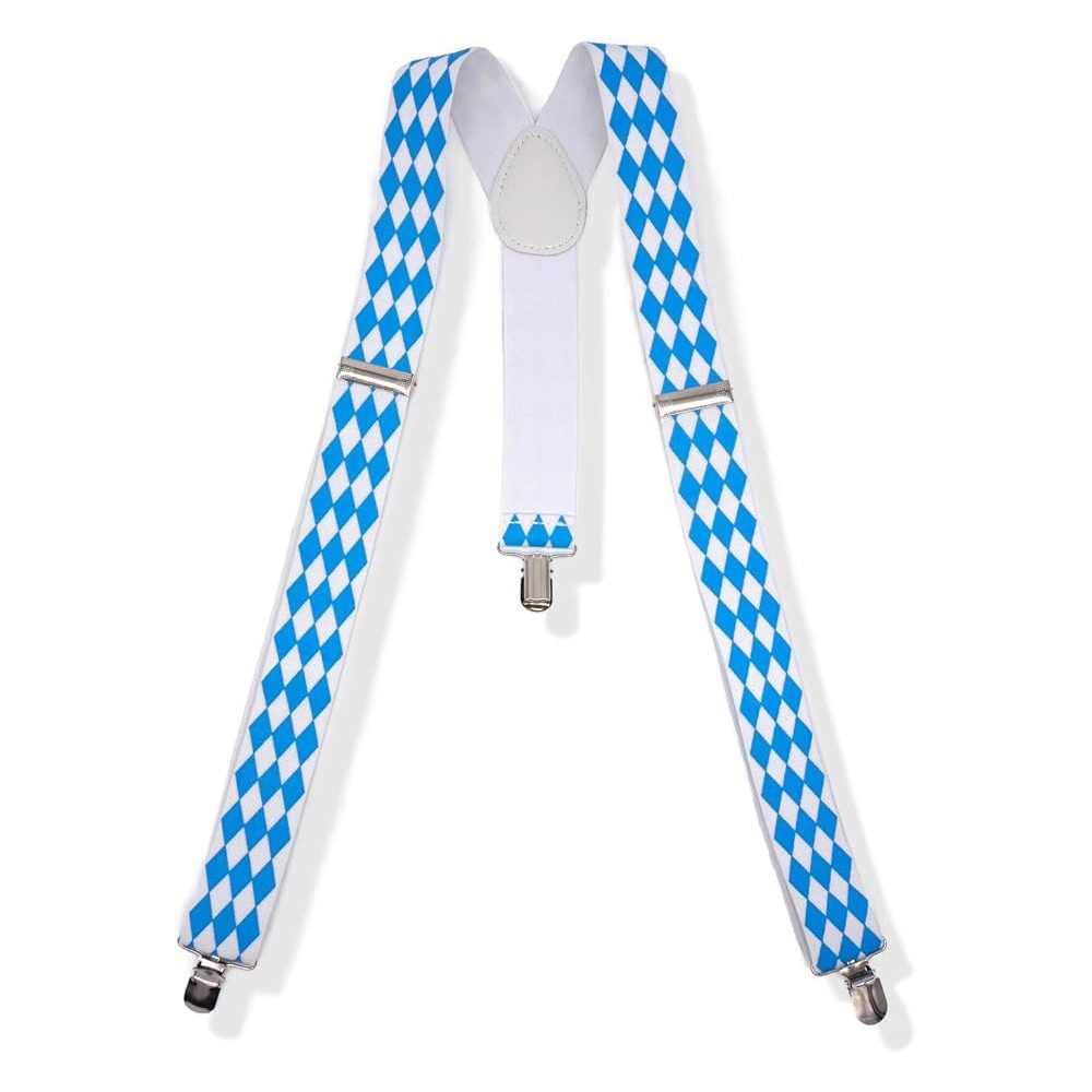 Coonoor Підтяжки Підтяжки mit bayerischer Raute blau/weiß für Oktoberfeste Fasching (1-St) für Volksfest Junggesellenabschied Karneval Kostüm-Partys