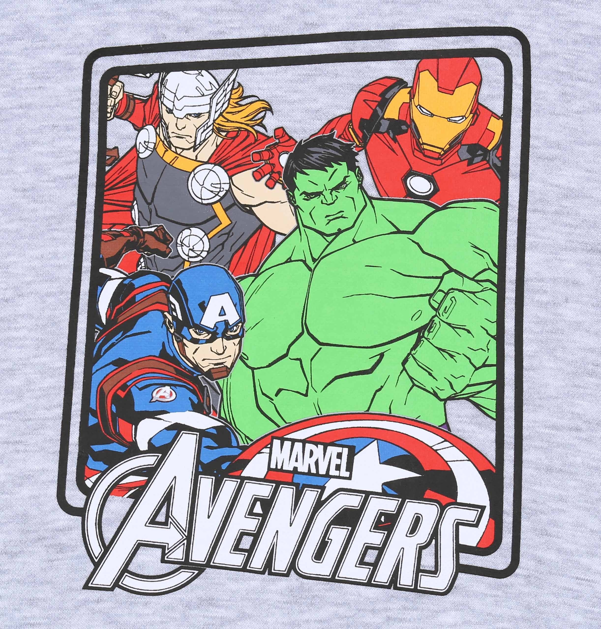 MARVEL Kapuzensweatshirt AVENGERS Marvel graues Melange Hoodie 18-24 Monate