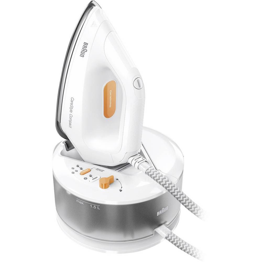 Braun Dampfbügeleisen IS 2132 WH 0128804000 Dampfbügeleisen 2400 W Weiß, Orange